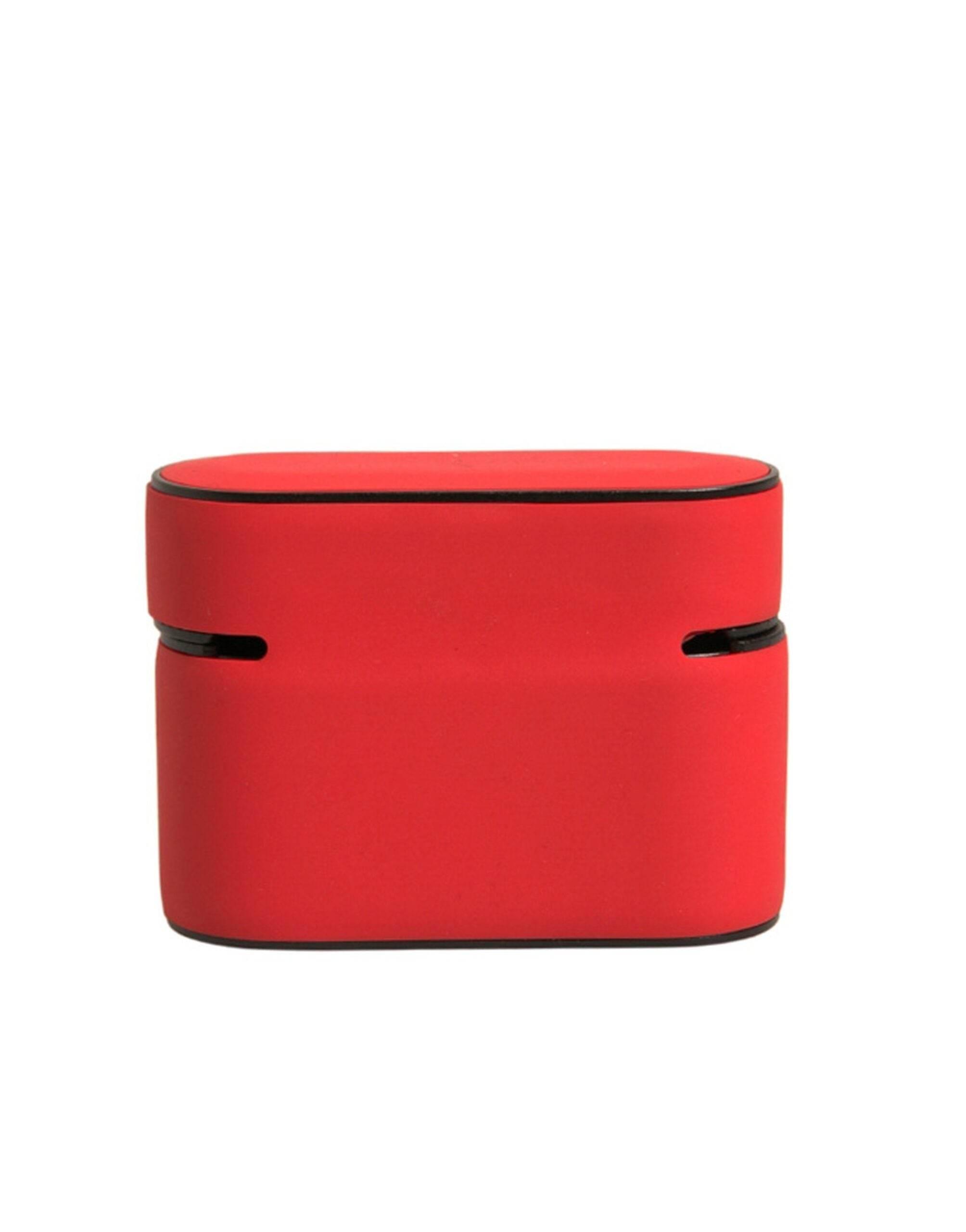 Dolce & Gabbana Red PVC Embossed Logo Plaque Holder Airpods Case - Hilstor