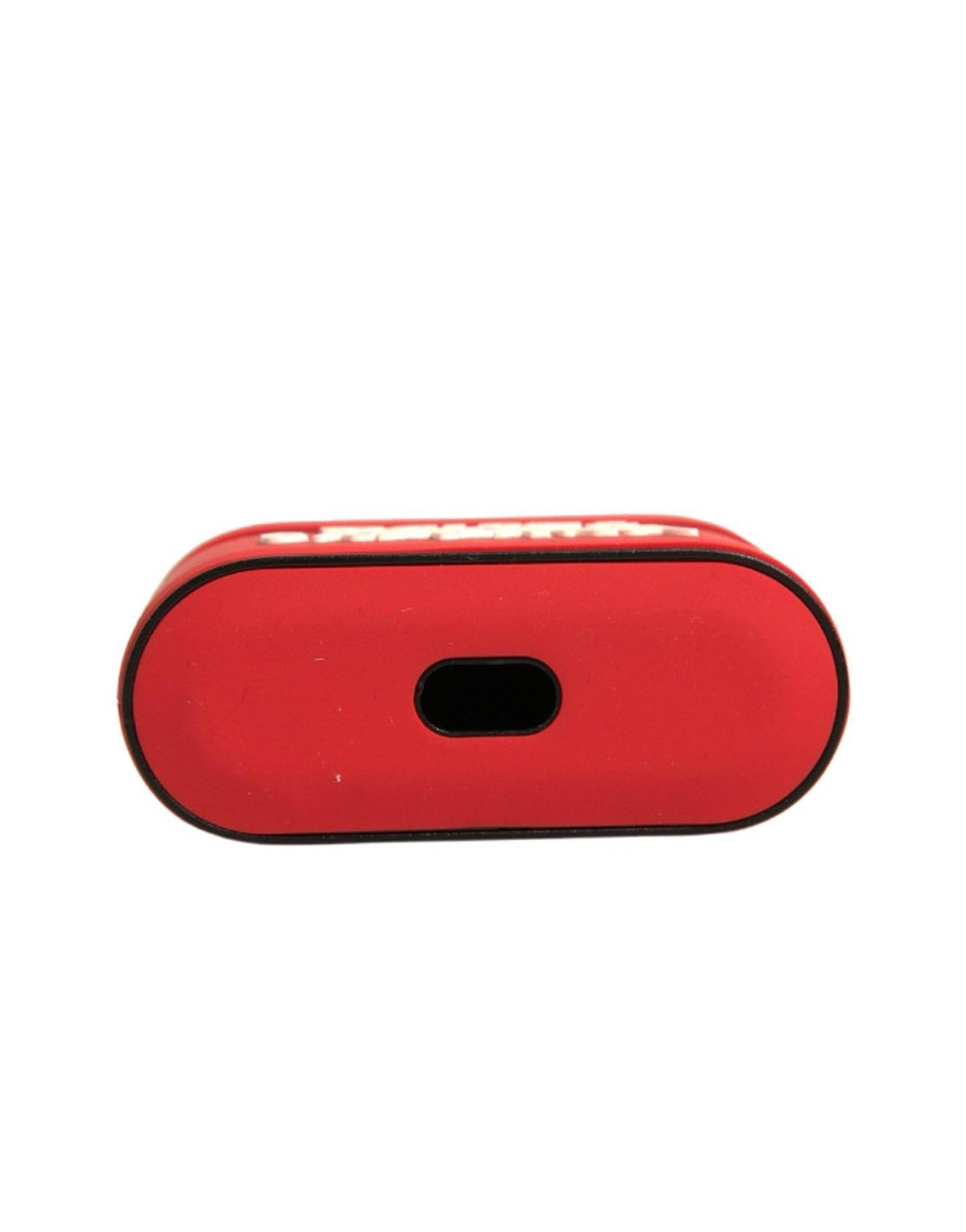 Dolce & Gabbana Red PVC Embossed Logo Plaque Holder Airpods Case - Hilstor