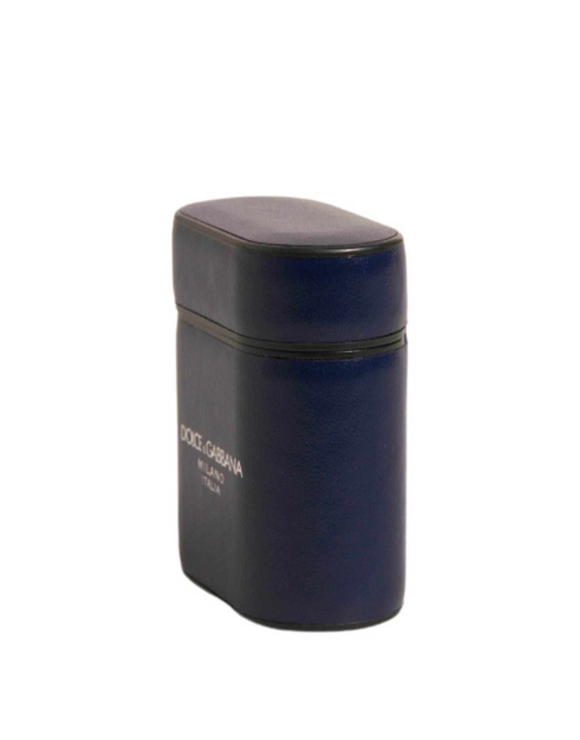 Dolce & Gabbana Blue Leather Logo Print Flip Holder Airpods Case - Hilstor