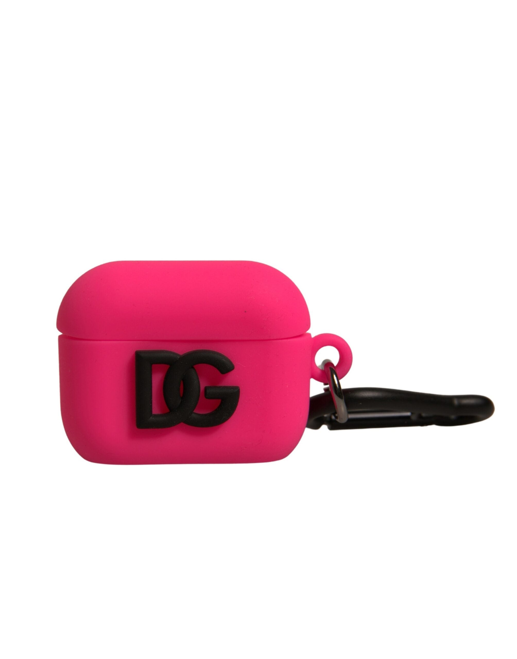 Dolce &amp; Gabbana Pink Silikone Rubber Logo Præget Airpods etui