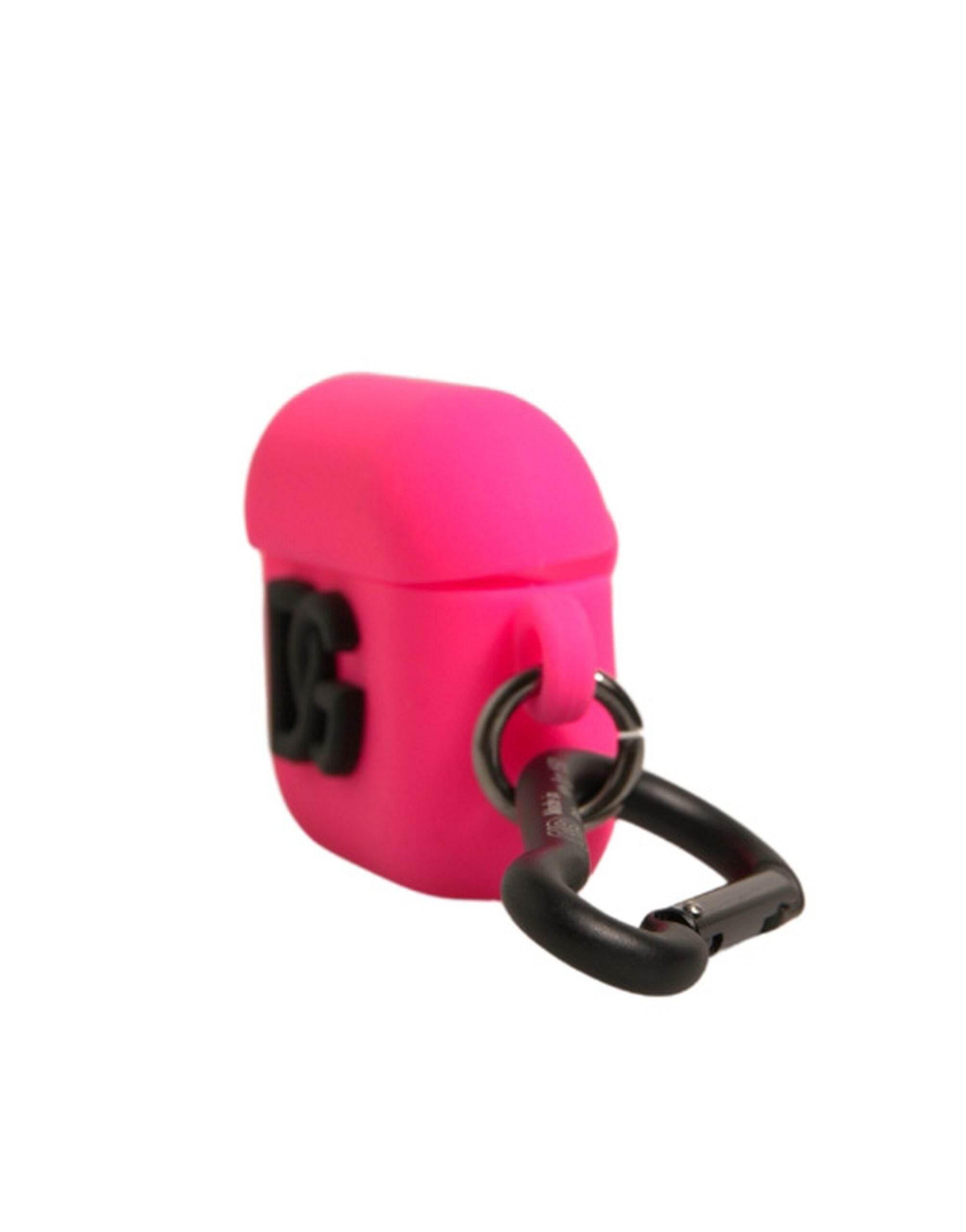 Dolce & Gabbana Pink Silicone Rubber Logo Embossed Airpods Case - Hilstor