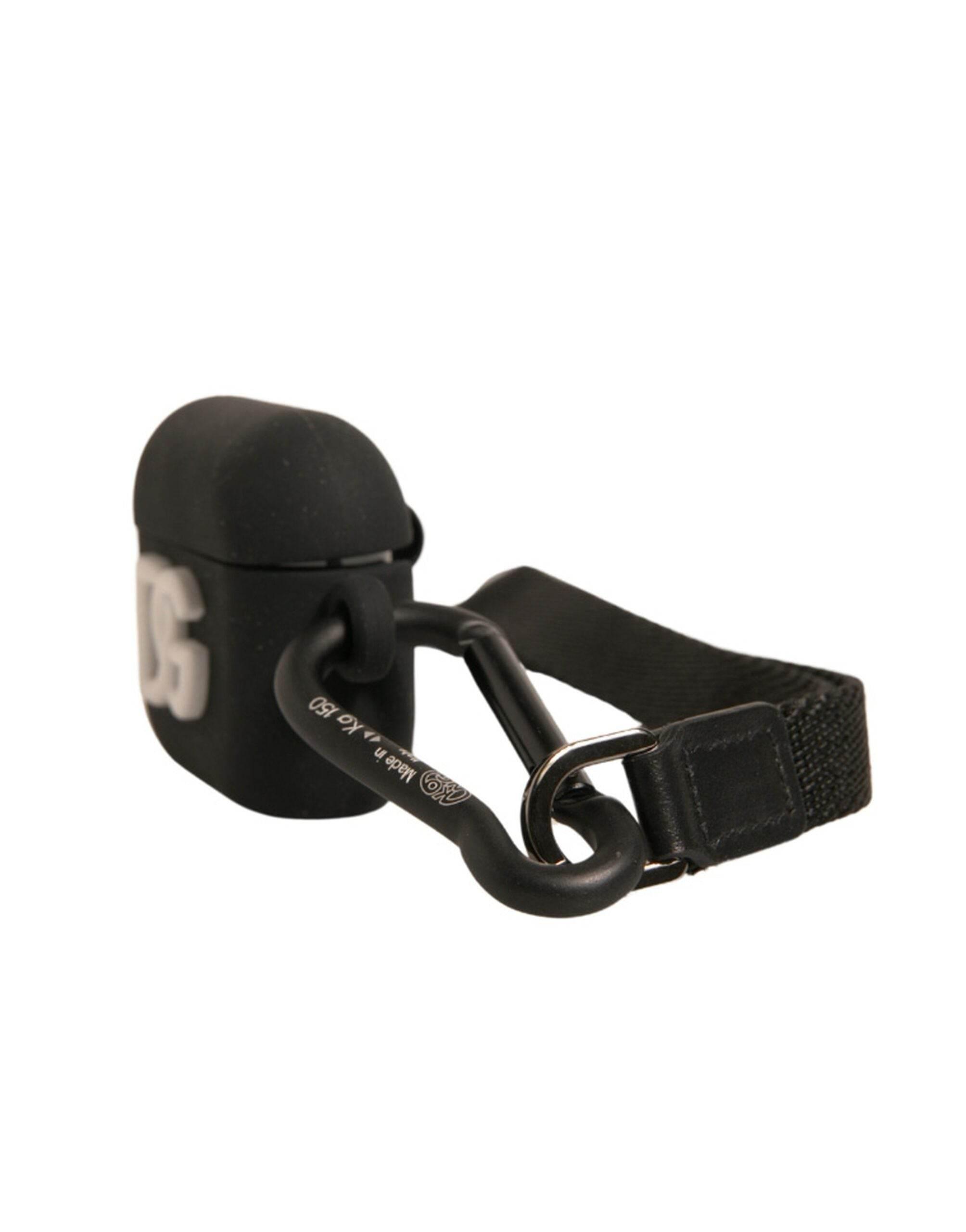Dolce & Gabbana Black Silicone Rubber Logo Embossed Airpods Case - Hilstor