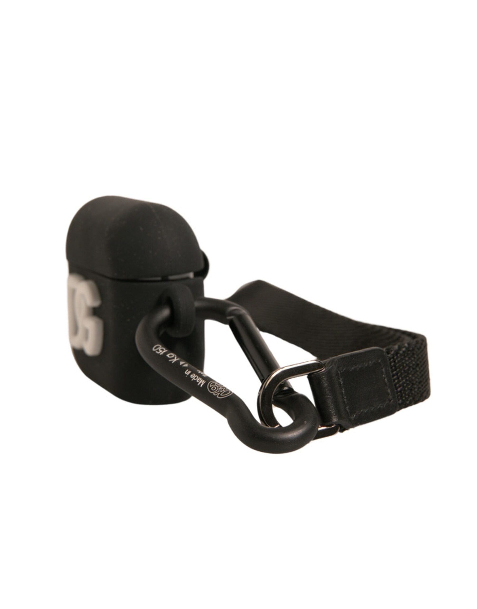 Dolce &amp; Gabbana sort silikonegummi logo præget Airpods etui