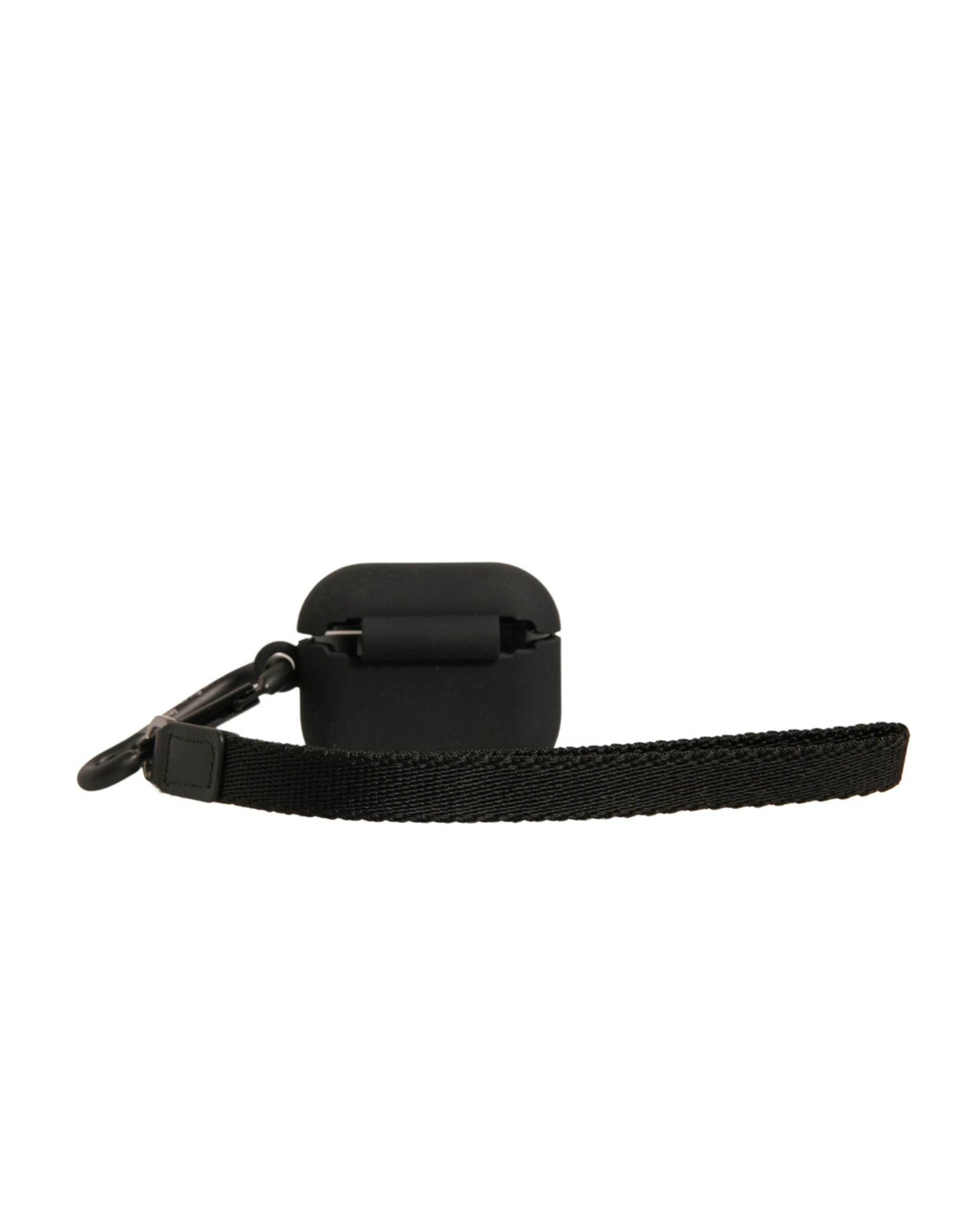 Dolce & Gabbana Black Silicone Rubber Logo Embossed Airpods Case - Hilstor