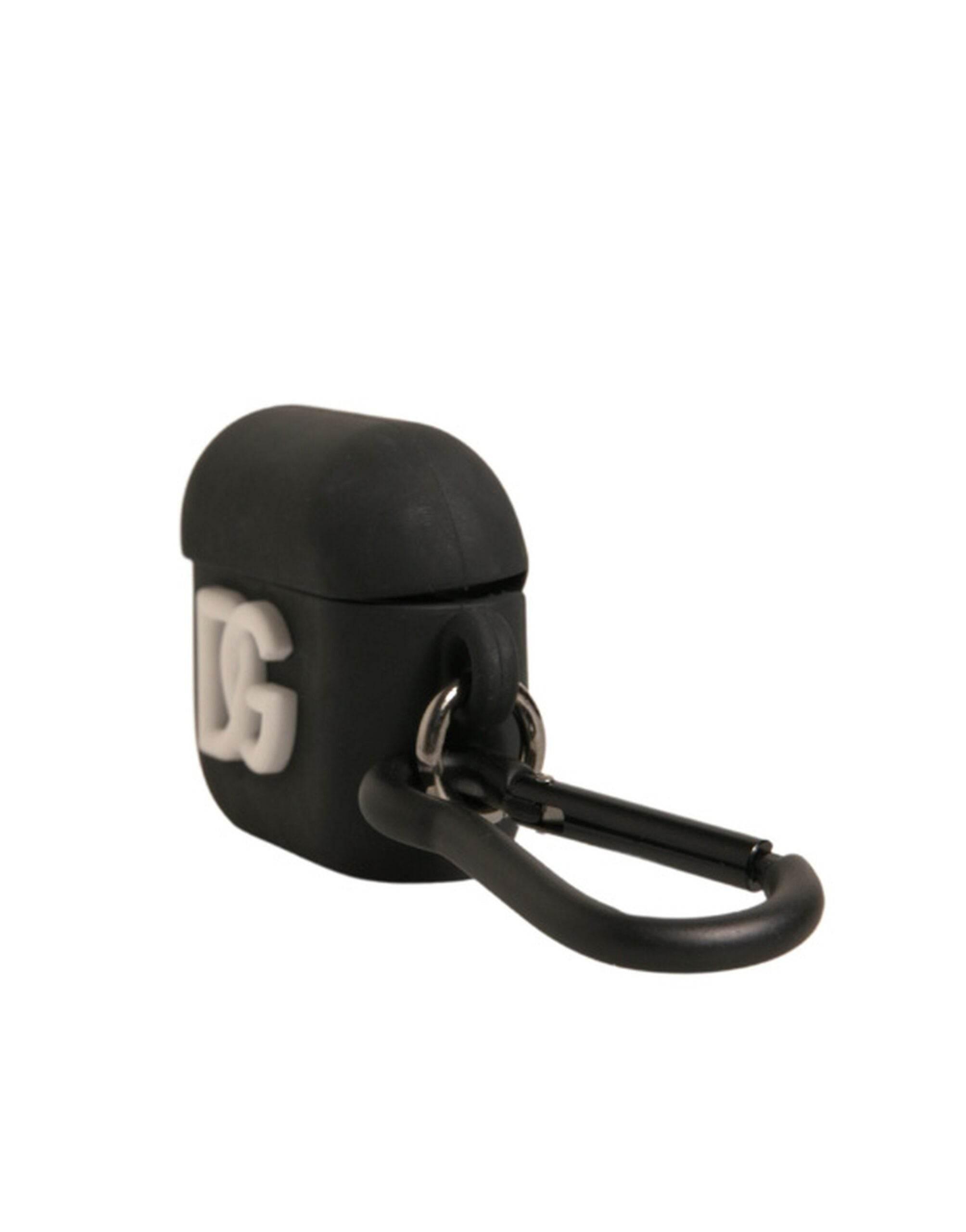Dolce & Gabbana Black Silicone Rubber Logo Embossed Airpods Case - Hilstor