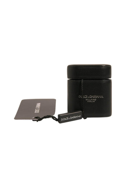 Dolce & Gabbana Black PVC Logo Print Flip Holder Airpods Case - Hilstor