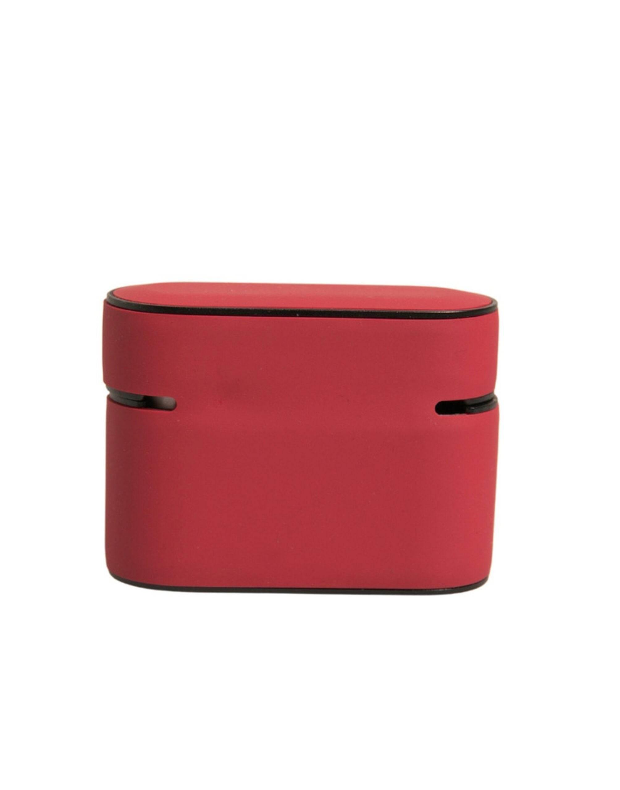 Dolce & Gabbana Red PVC Embossed Logo Plaque Holder Airpods Case - Hilstor