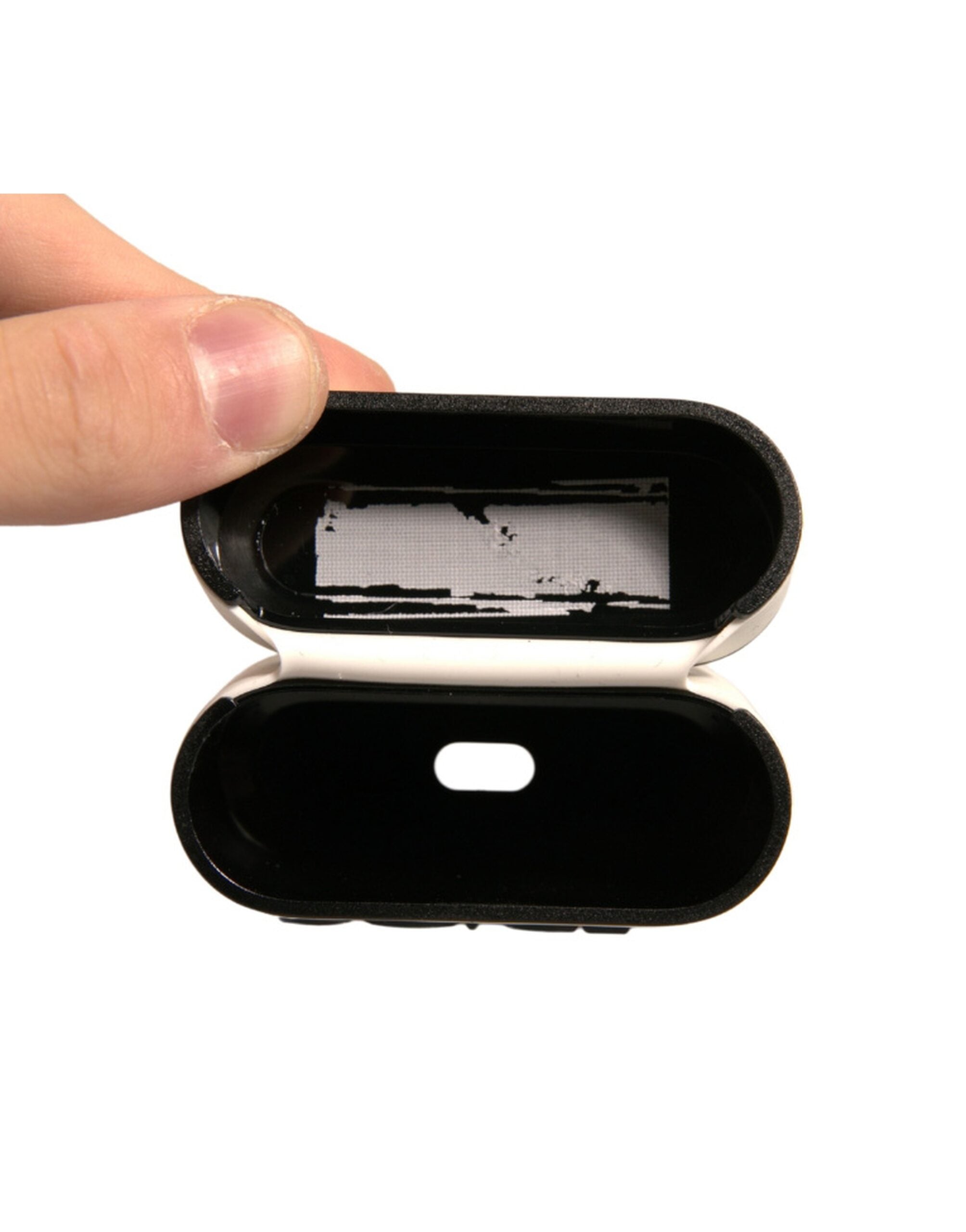 Dolce &amp; Gabbana Hvid PVC-præget logopladeholder Airpods-etui