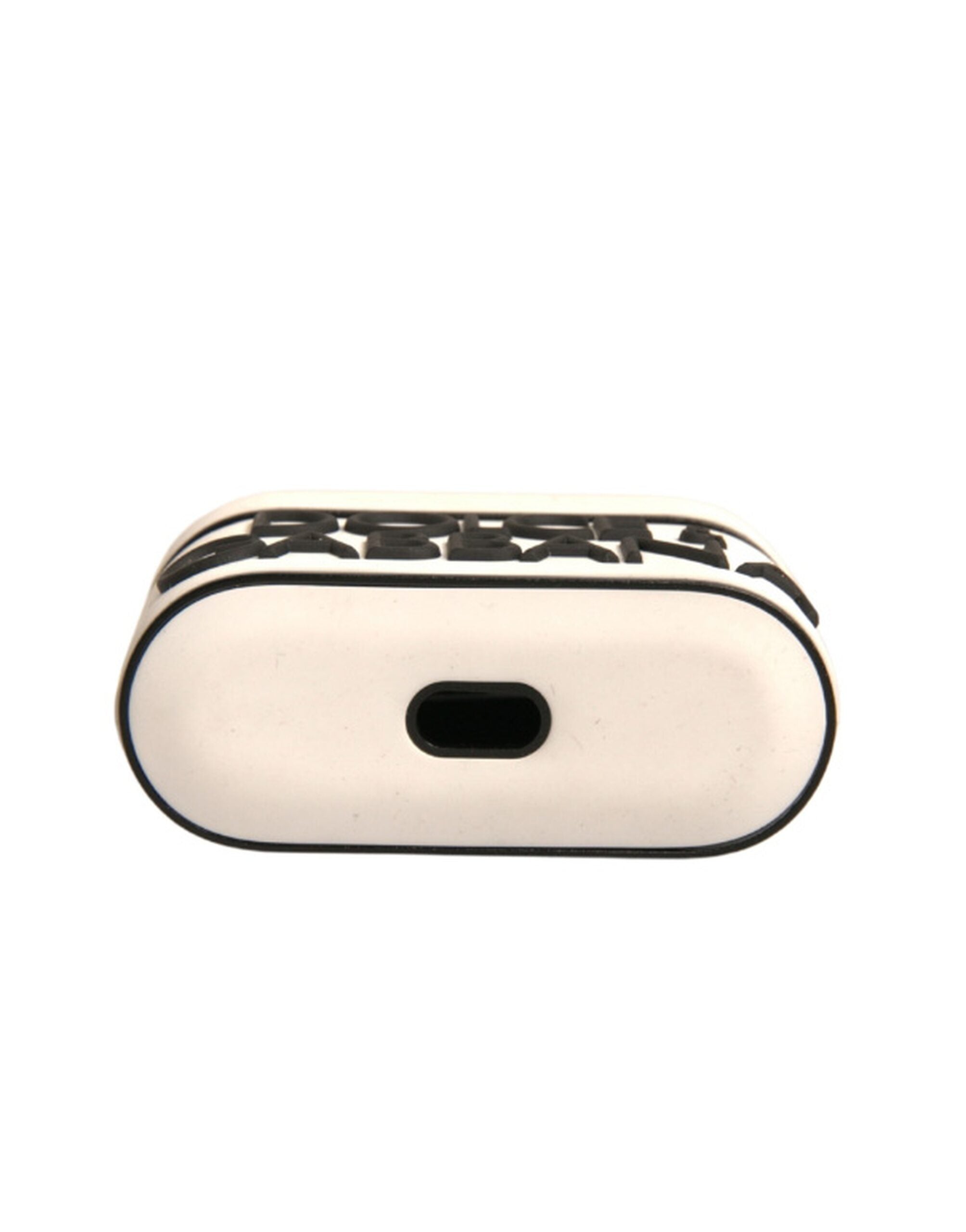 Dolce &amp; Gabbana Hvid PVC-præget logopladeholder Airpods-etui
