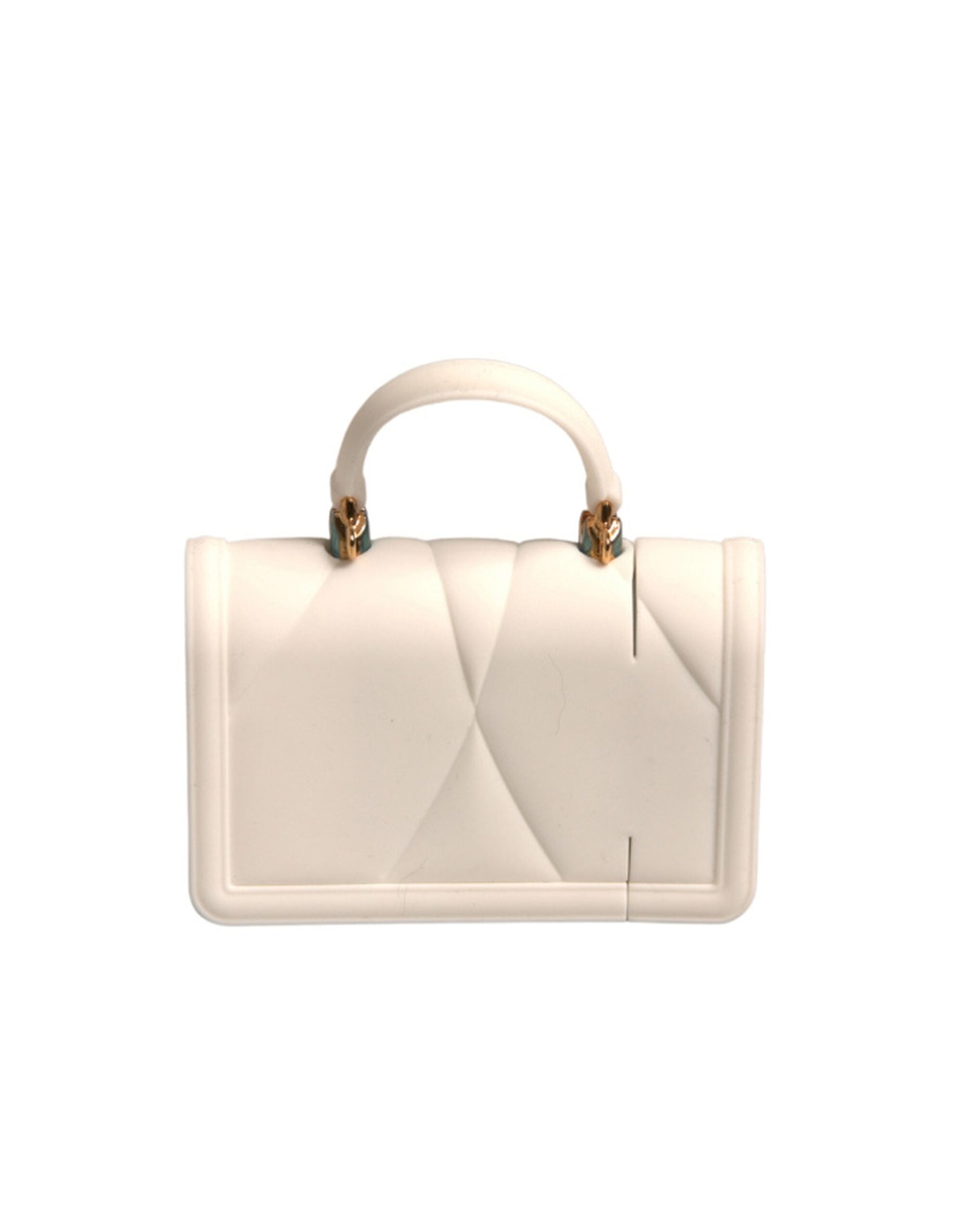Dolce &amp; Gabbana Hvid Silikone Devotion Heart Cover Håndtaske Airpod Case