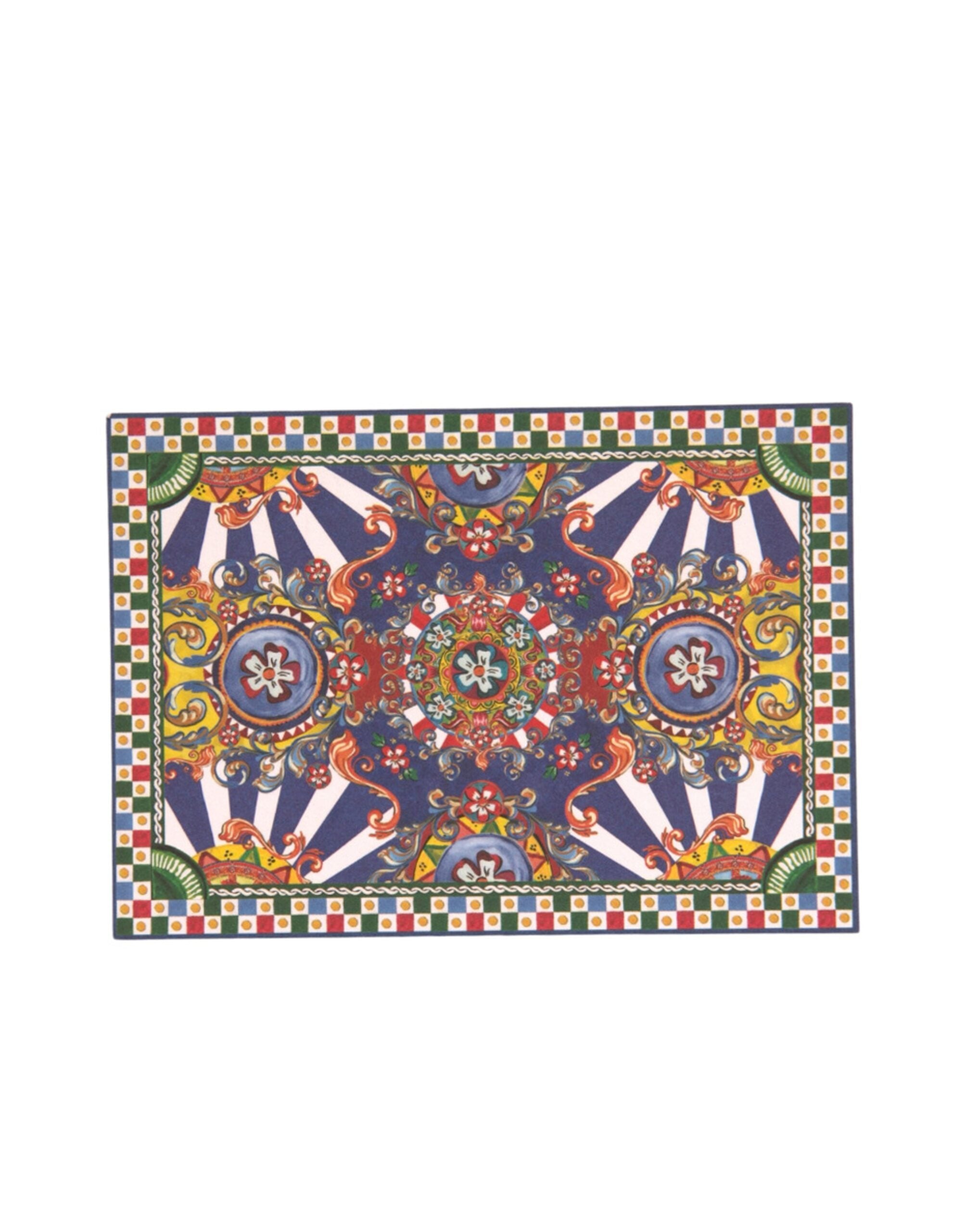 Dolce &amp; Gabbana Multicolor Carretto Siciliano postkortholder til kuvert