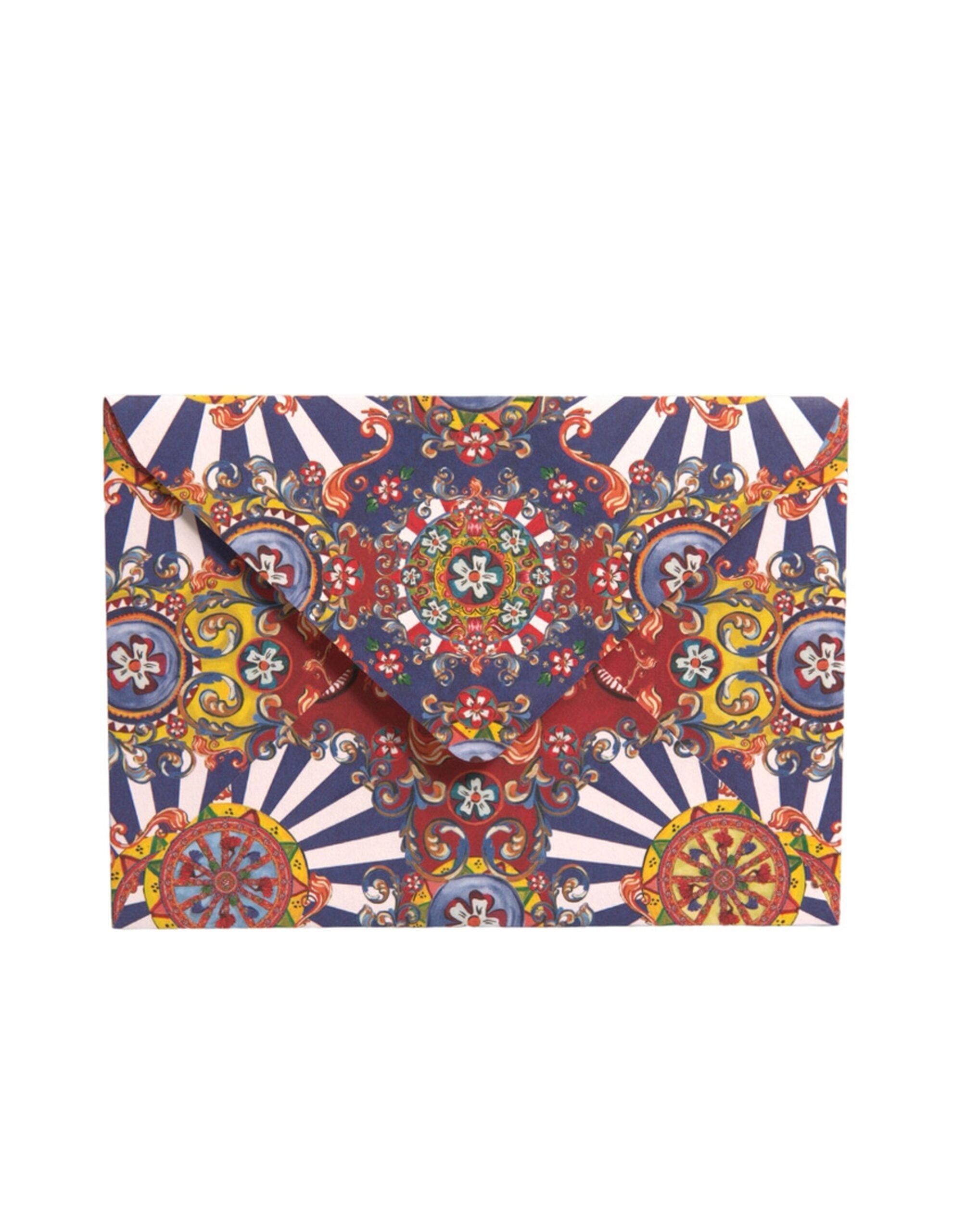 Dolce &amp; Gabbana Multicolor Carretto Siciliano postkortholder til kuvert