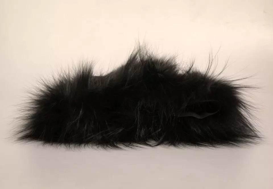 Dolce & Gabbana Black Fur Shoulder Collar Wrap Shawl Scarf - Hilstor