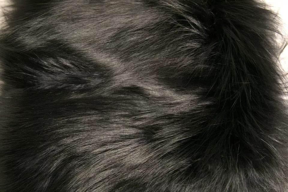 Dolce & Gabbana Black Fur Shoulder Collar Wrap Shawl Scarf - Hilstor