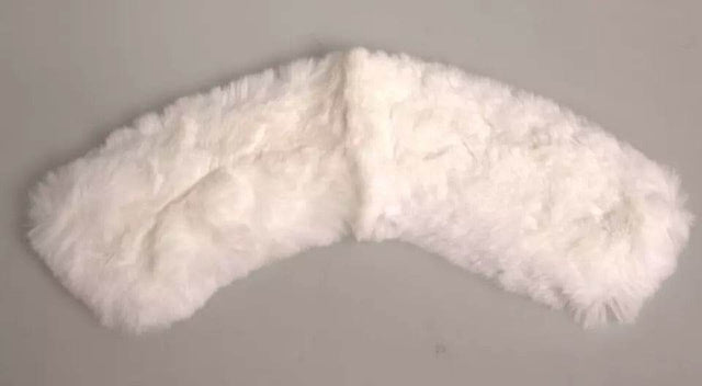 Dolce & Gabbana White Fur Shoulder Collar Wrap Shawl Scarf - Hilstor