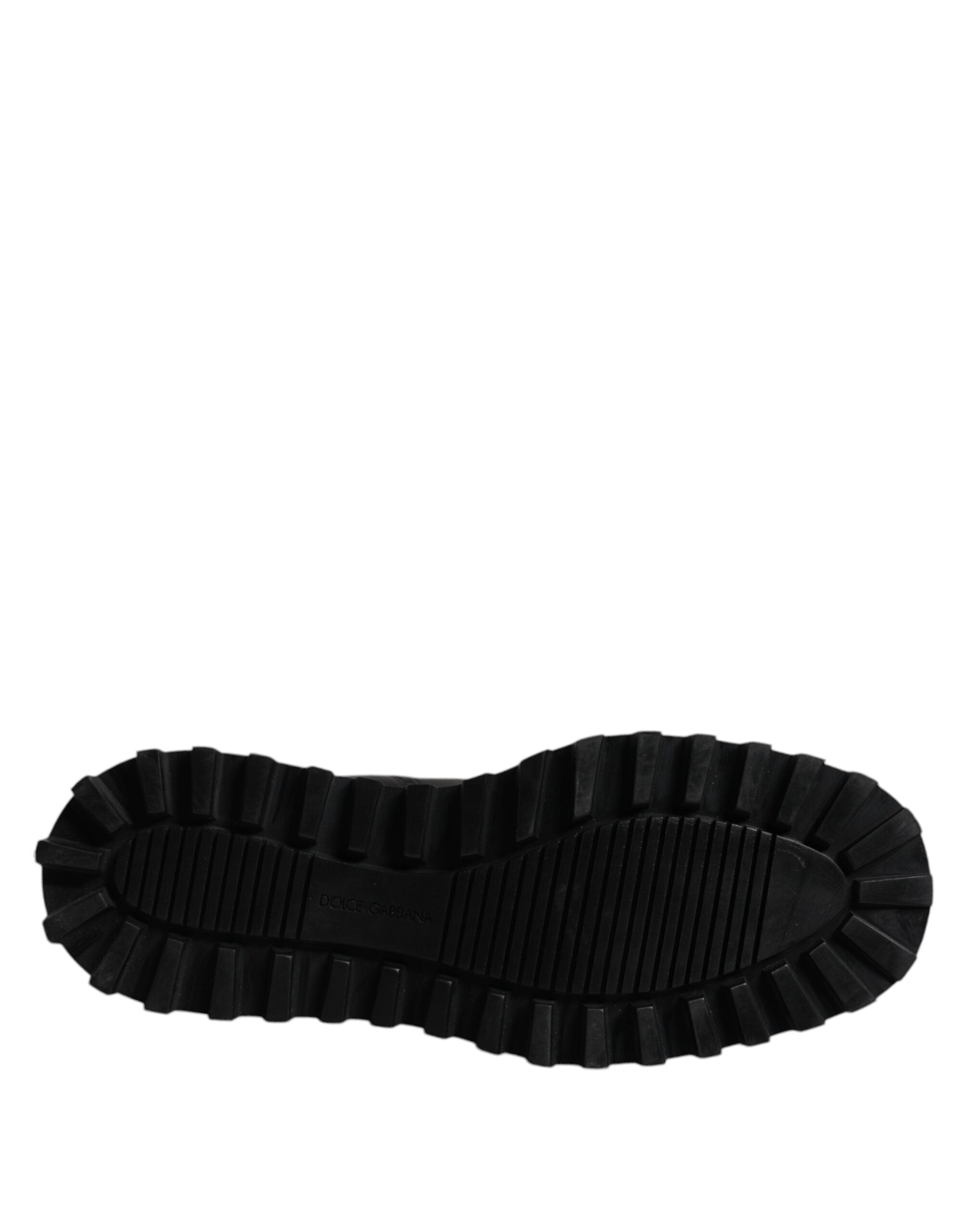 Dolce &amp; Gabbana Sort Chelsea Støvler Læder Slip On Sko