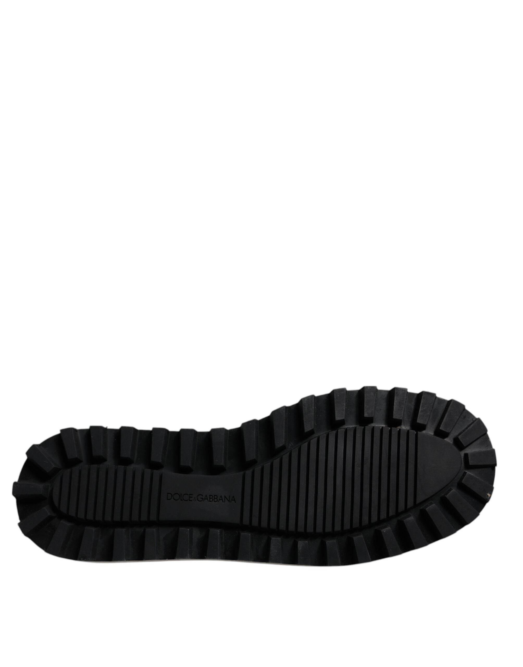 Dolce & Gabbana Black Nylon Quilted Logo Patch Sandals Slides Shoes - Hilstor