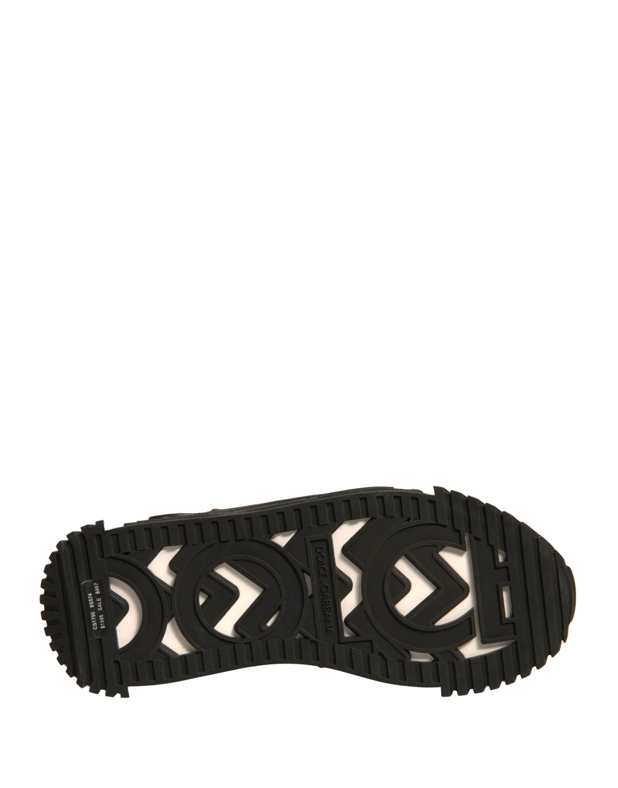 Dolce & Gabbana Black Leather Studded Slides Sandals Shoes - Hilstor