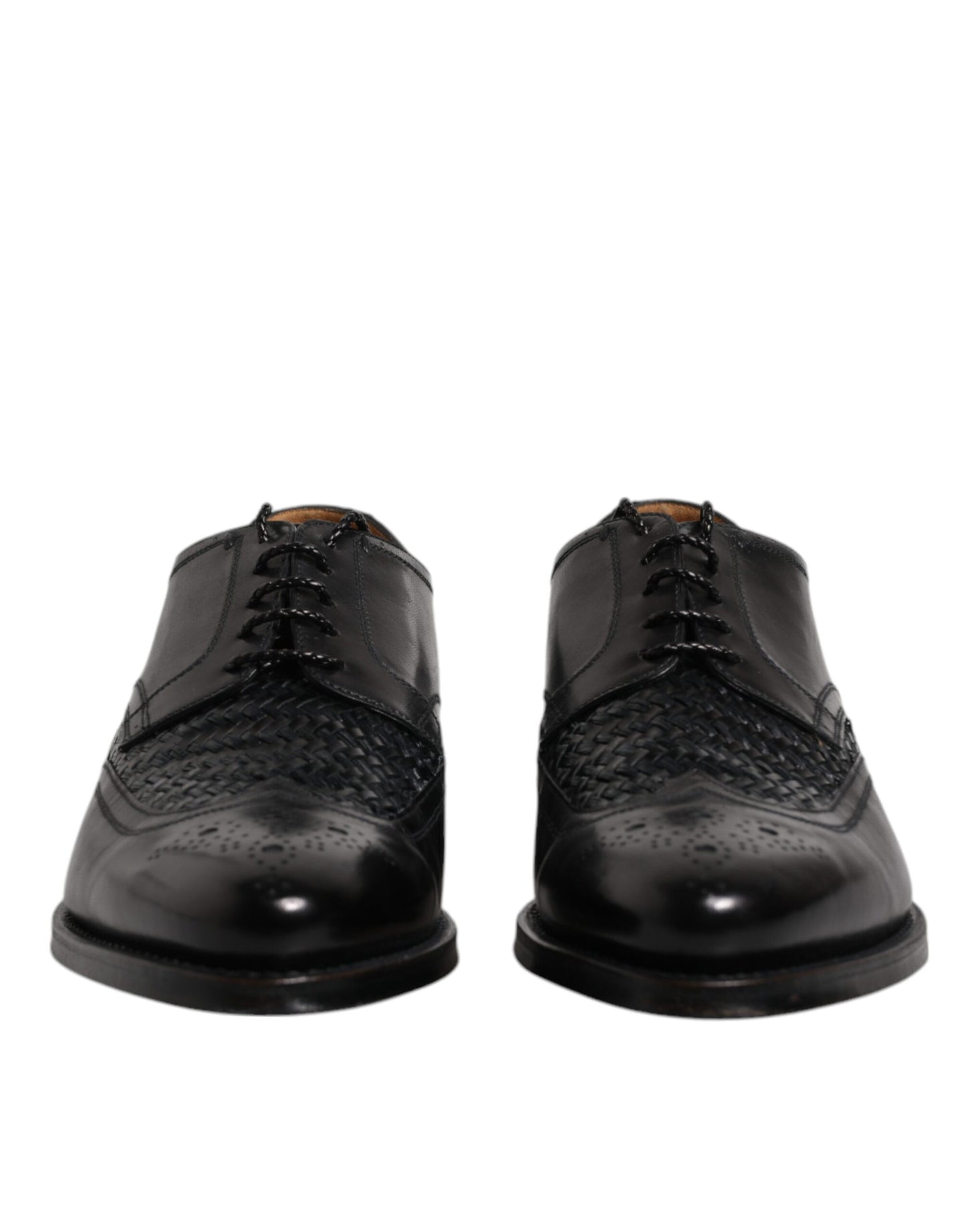 Dolce &amp; Gabbana sort læder Derby Wingtip Snøresko til formel kjole