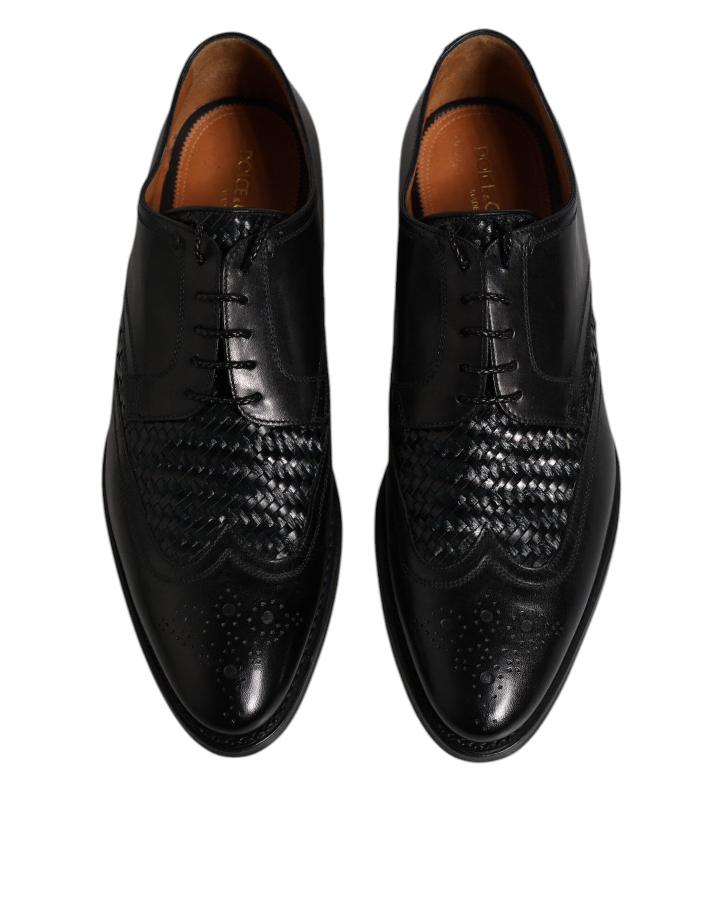 Dolce &amp; Gabbana sort læder Derby Wingtip Snøresko til formel kjole