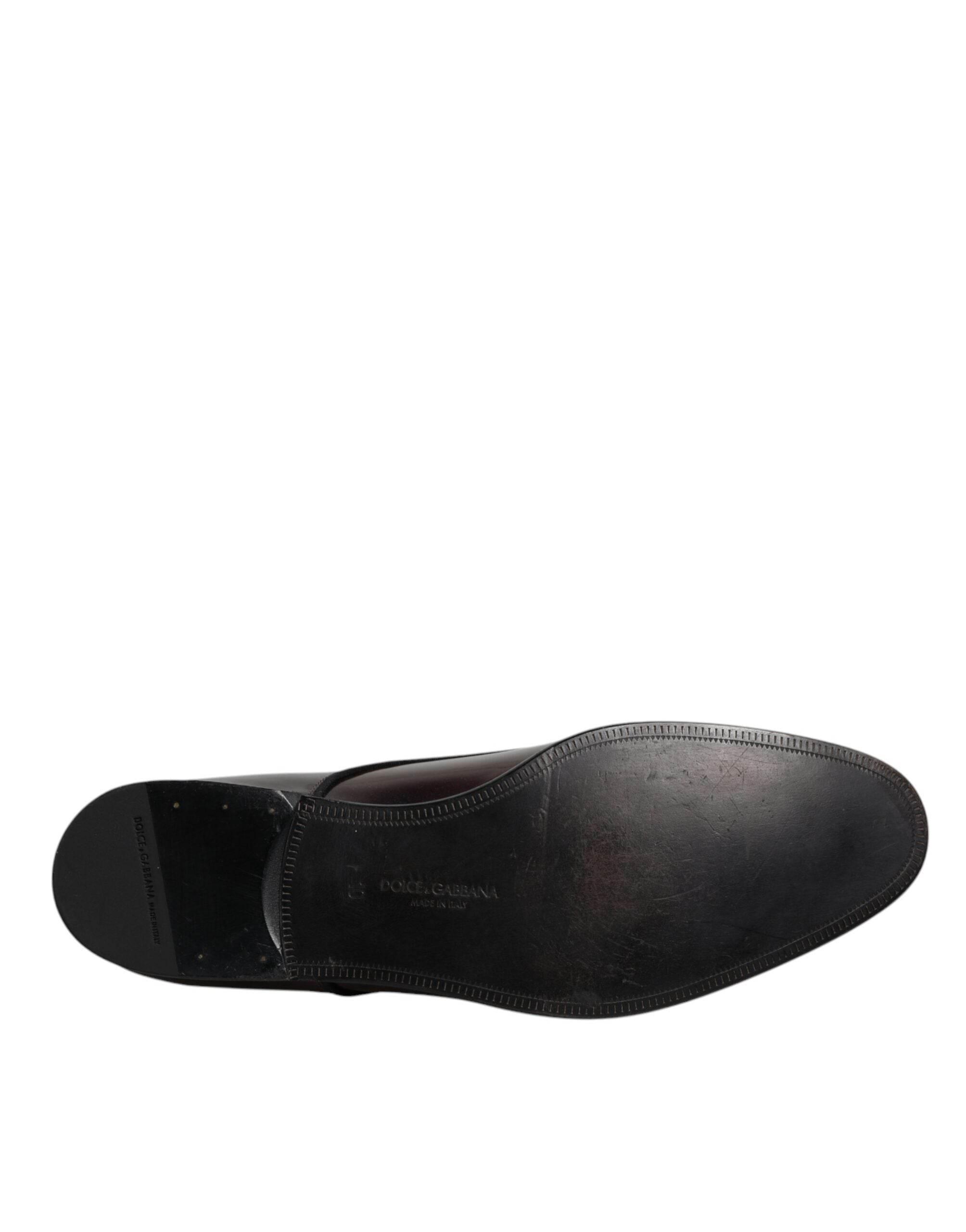 Dolce & Gabbana Multicolor Peacock Patent Leather Derby Men Dress Shoes - Hilstor