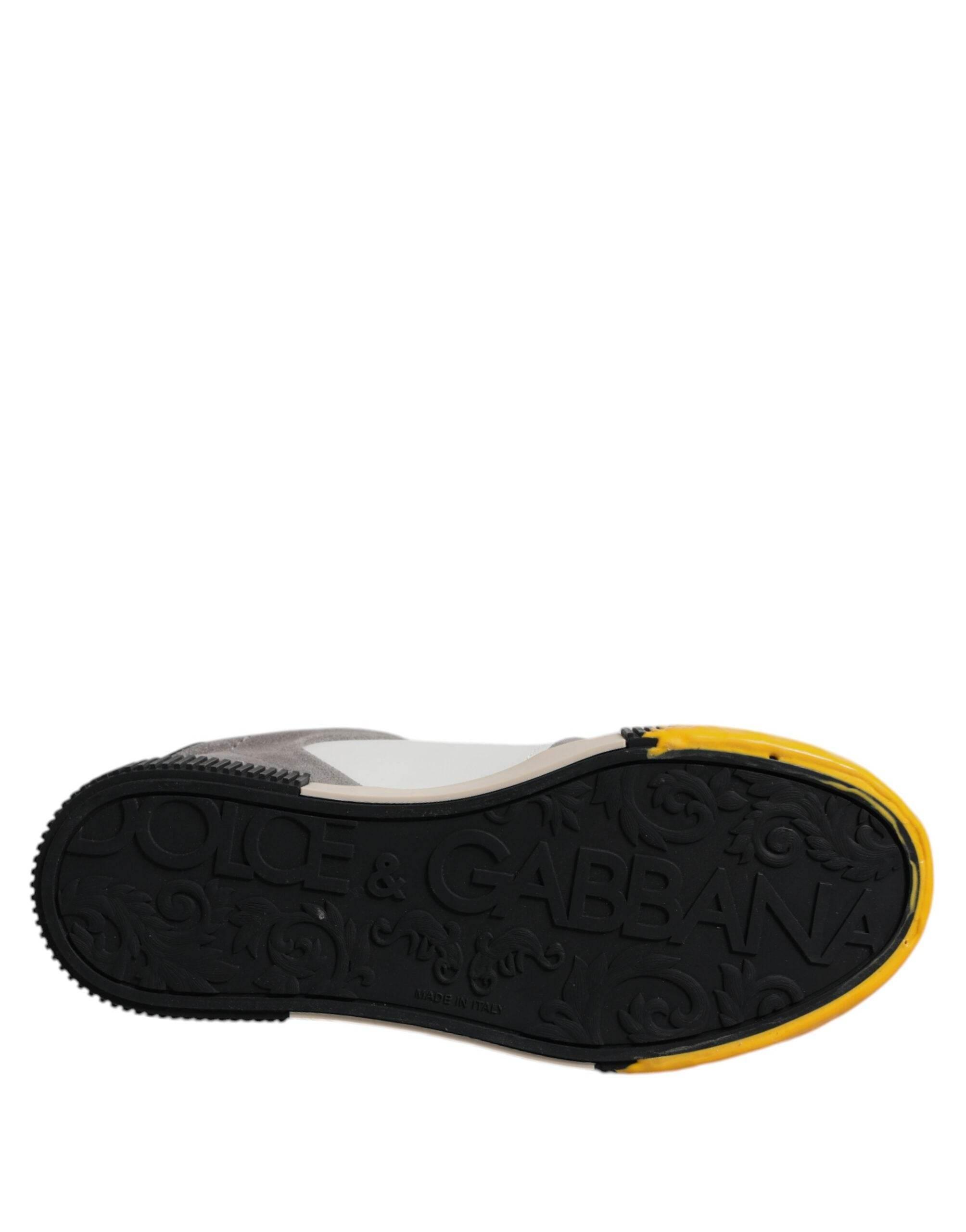 Dolce & Gabbana Multicolor Leather DNA Low Top Sneakers Shoes - Hilstor