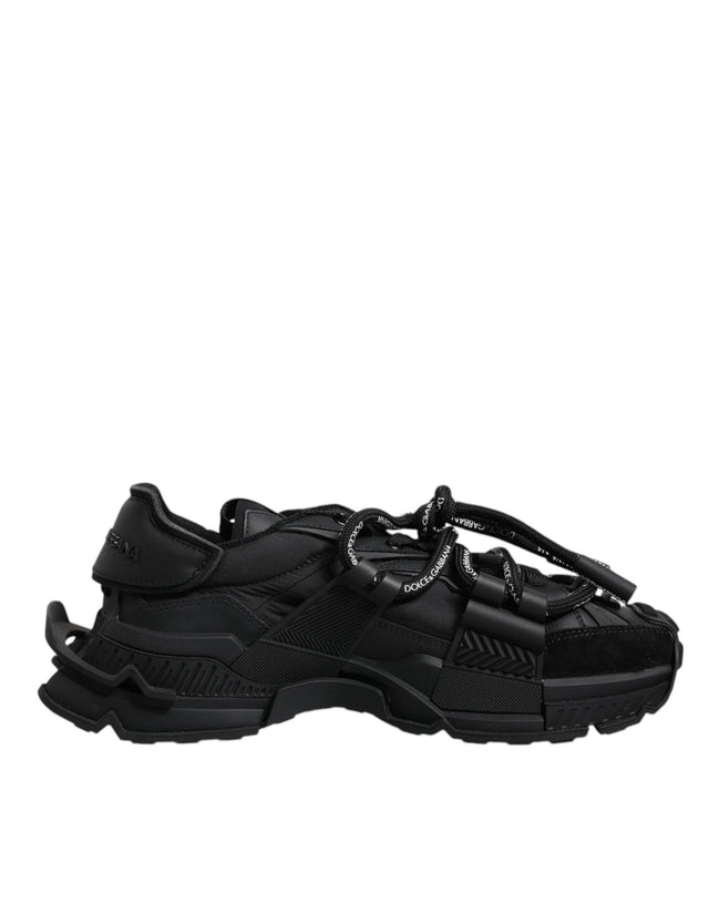 Dolce & Gabbana Black Low Top Space Lace Up Sneakers Shoes - Hilstor