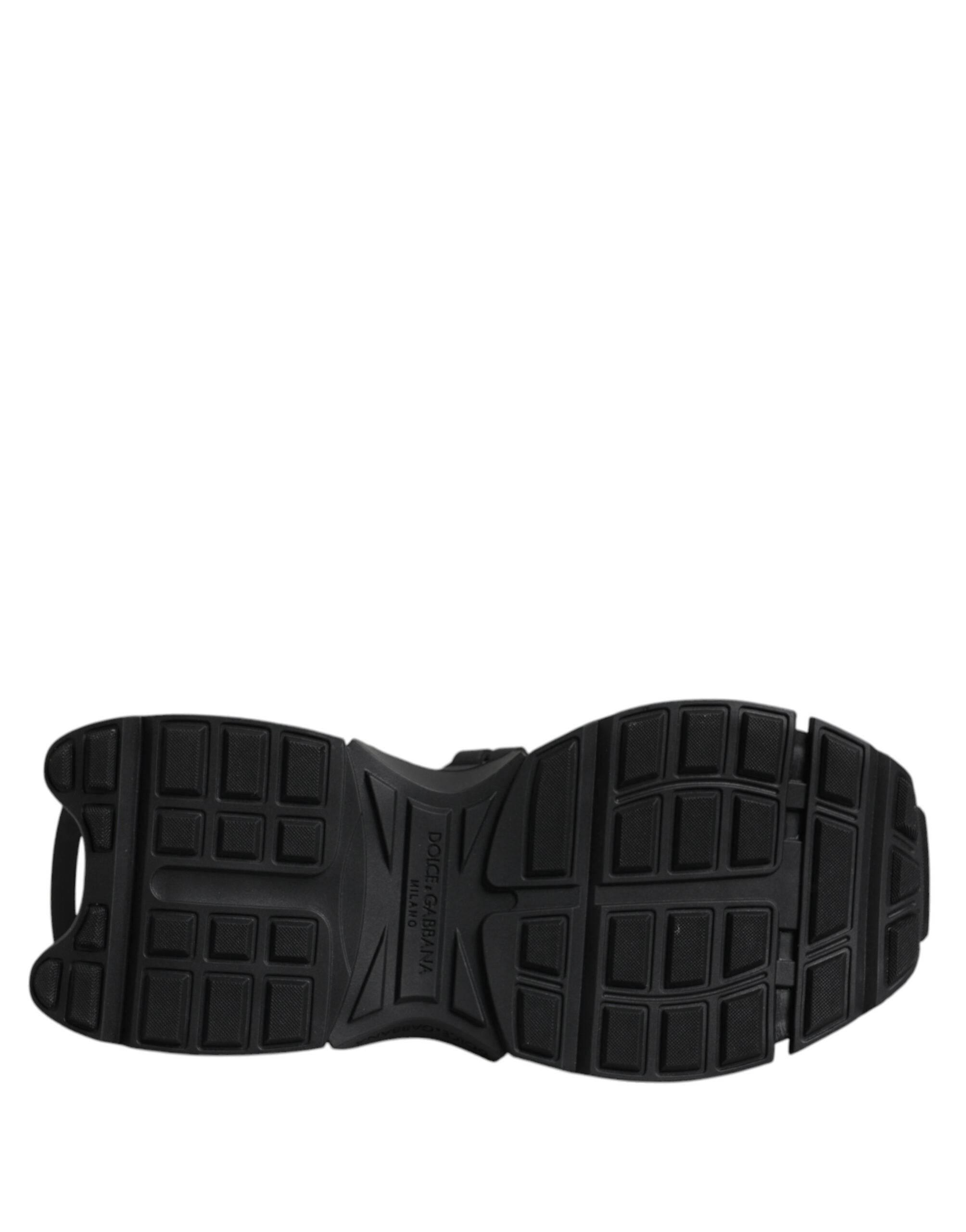 Dolce & Gabbana Black Low Top Space Lace Up Sneakers Shoes - Hilstor