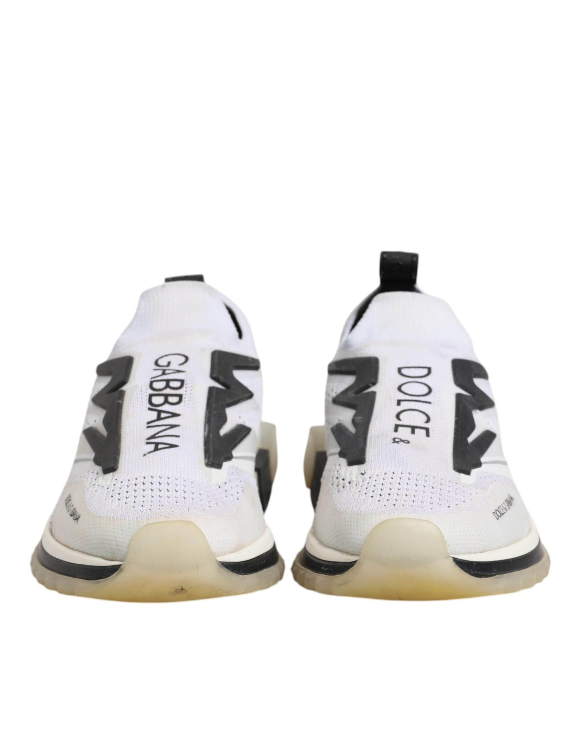 Dolce & Gabbana White SORRENTO Sport Stretch Sneakers Shoes - Hilstor
