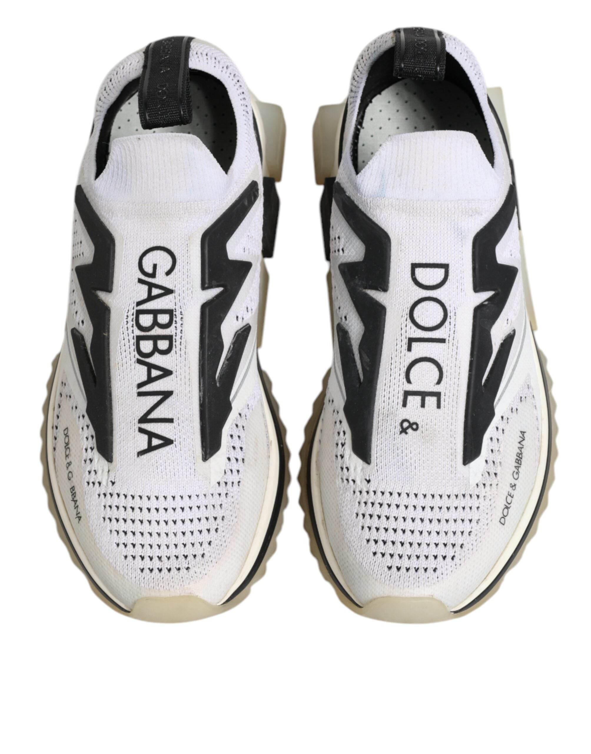 Dolce & Gabbana White SORRENTO Sport Stretch Sneakers Shoes - Hilstor