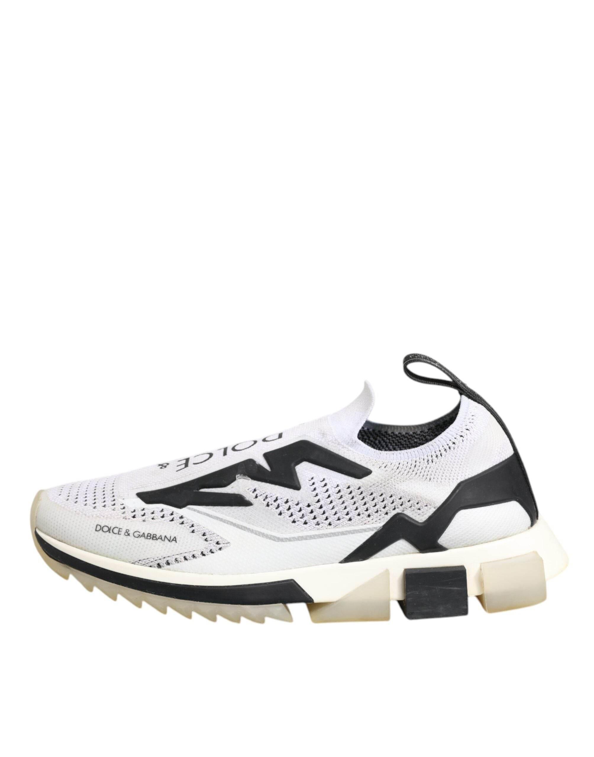 Dolce & Gabbana White SORRENTO Sport Stretch Sneakers Shoes - Hilstor