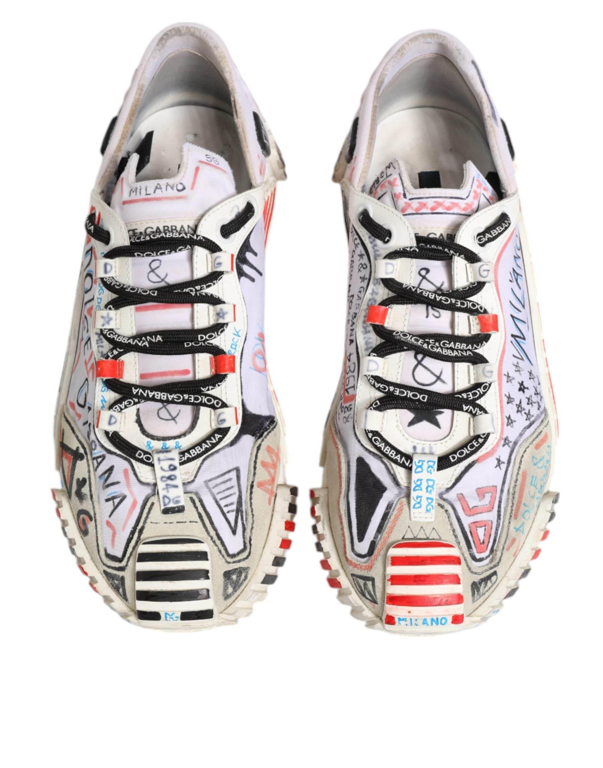 Dolce & Gabbana Multicolor Suede Fabric NS1 Sneakers Shoes - Hilstor