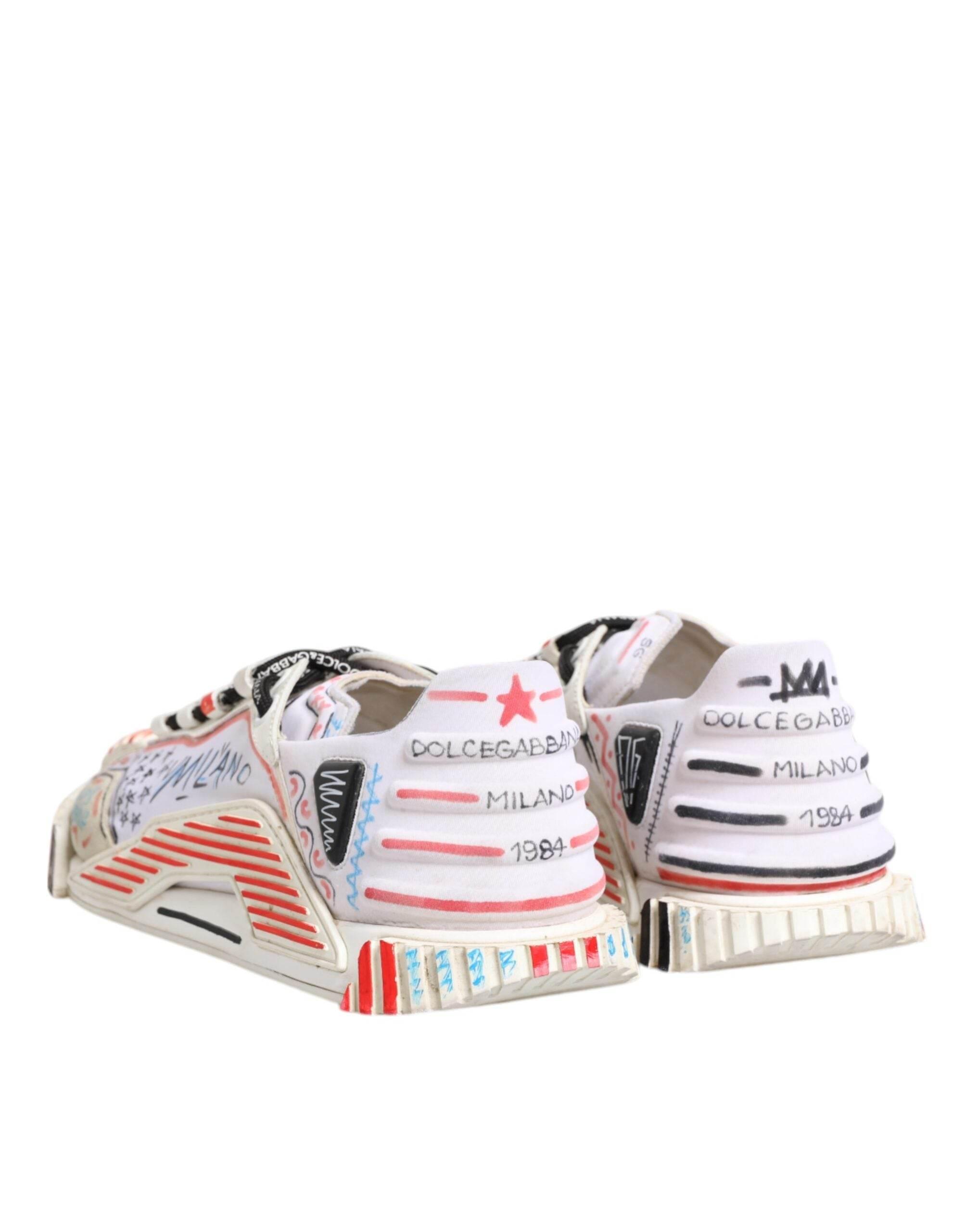 Dolce & Gabbana Multicolor Suede Fabric NS1 Sneakers Shoes - Hilstor