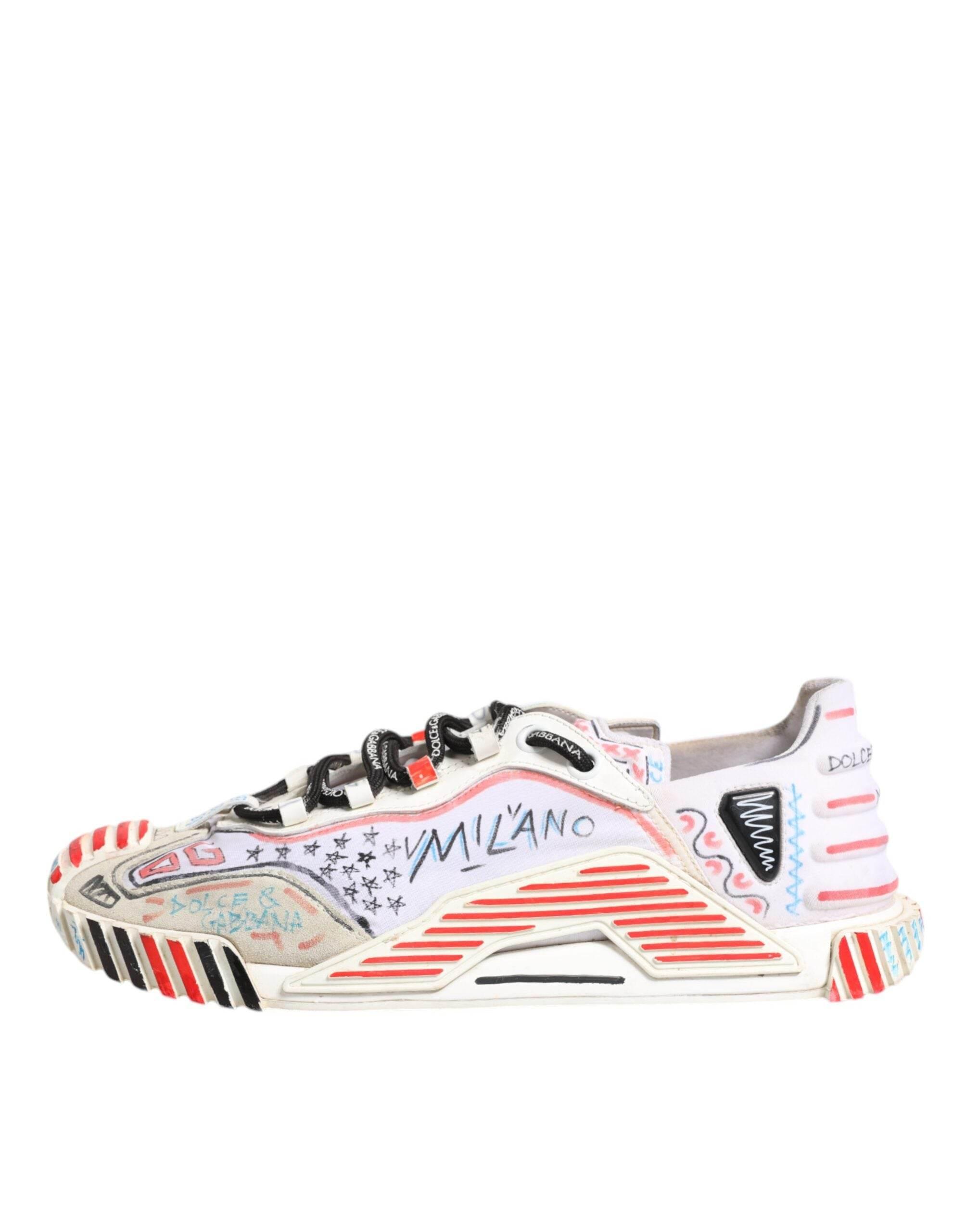 Dolce & Gabbana Multicolor Suede Fabric NS1 Sneakers Shoes - Hilstor