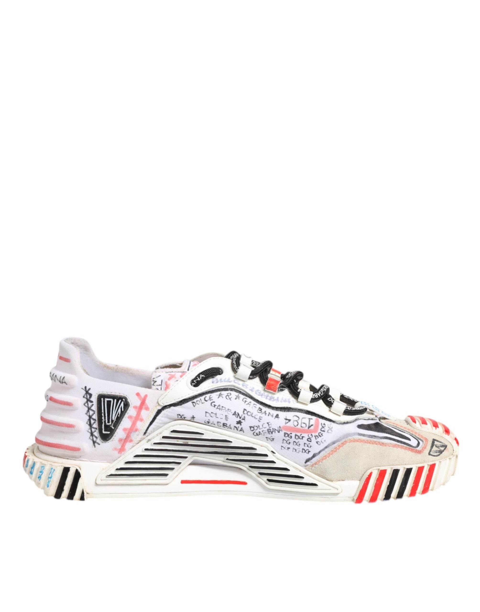 Dolce & Gabbana Multicolor Suede Fabric NS1 Sneakers Shoes - Hilstor