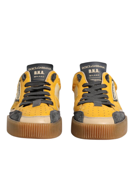 Dolce & Gabbana Multicolor Leather DNA Sneakers Shoes - Hilstor