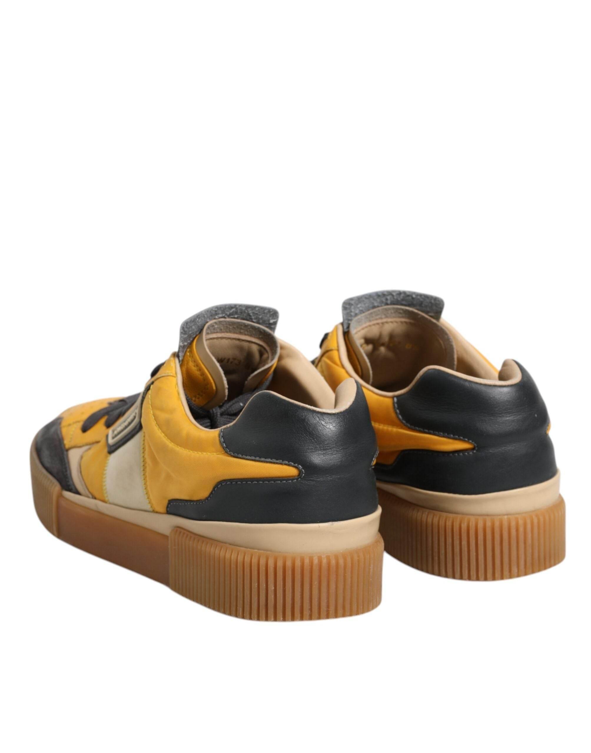 Dolce & Gabbana Multicolor Leather DNA Sneakers Shoes - Hilstor