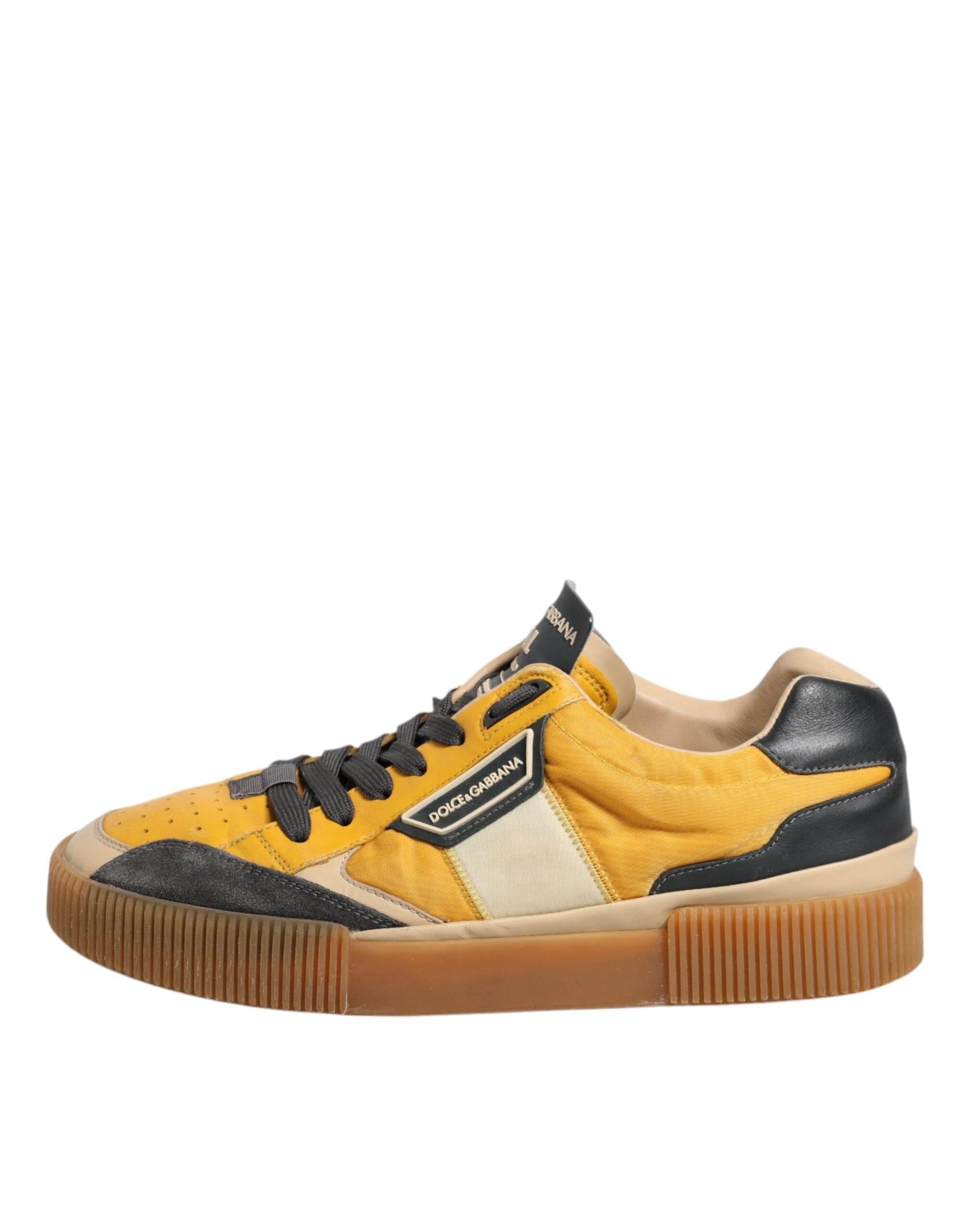 Dolce & Gabbana Multicolor Leather DNA Sneakers Shoes - Hilstor