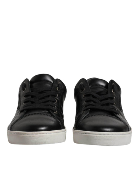 Dolce & Gabbana Black London Nappa Leather Men Sneakers Shoes - Hilstor