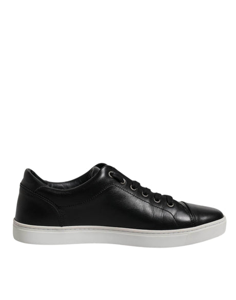 Dolce & Gabbana Black London Nappa Leather Men Sneakers Shoes - Hilstor