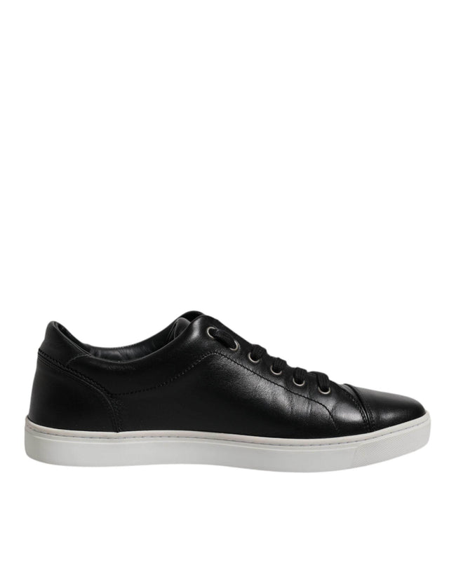 Dolce & Gabbana Black London Nappa Leather Men Sneakers Shoes - Hilstor
