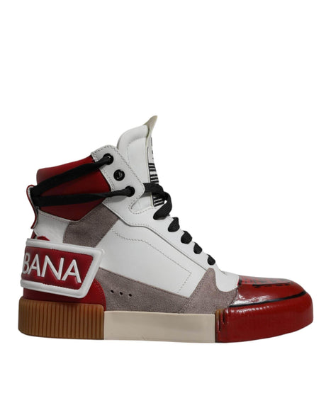 Dolce & Gabbana Multicolor Leather High Top Sneakers Shoes - Hilstor