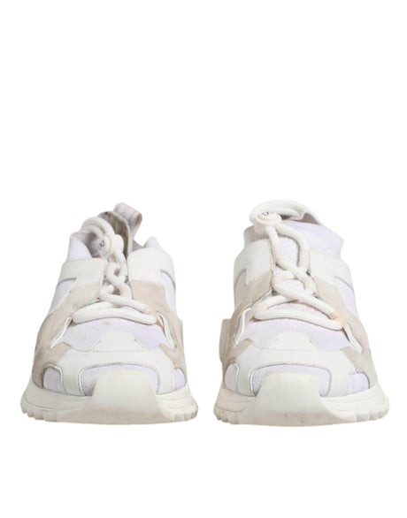 Dolce & Gabbana White Mesh Sorrento Trekking Sneakers Shoes - Hilstor