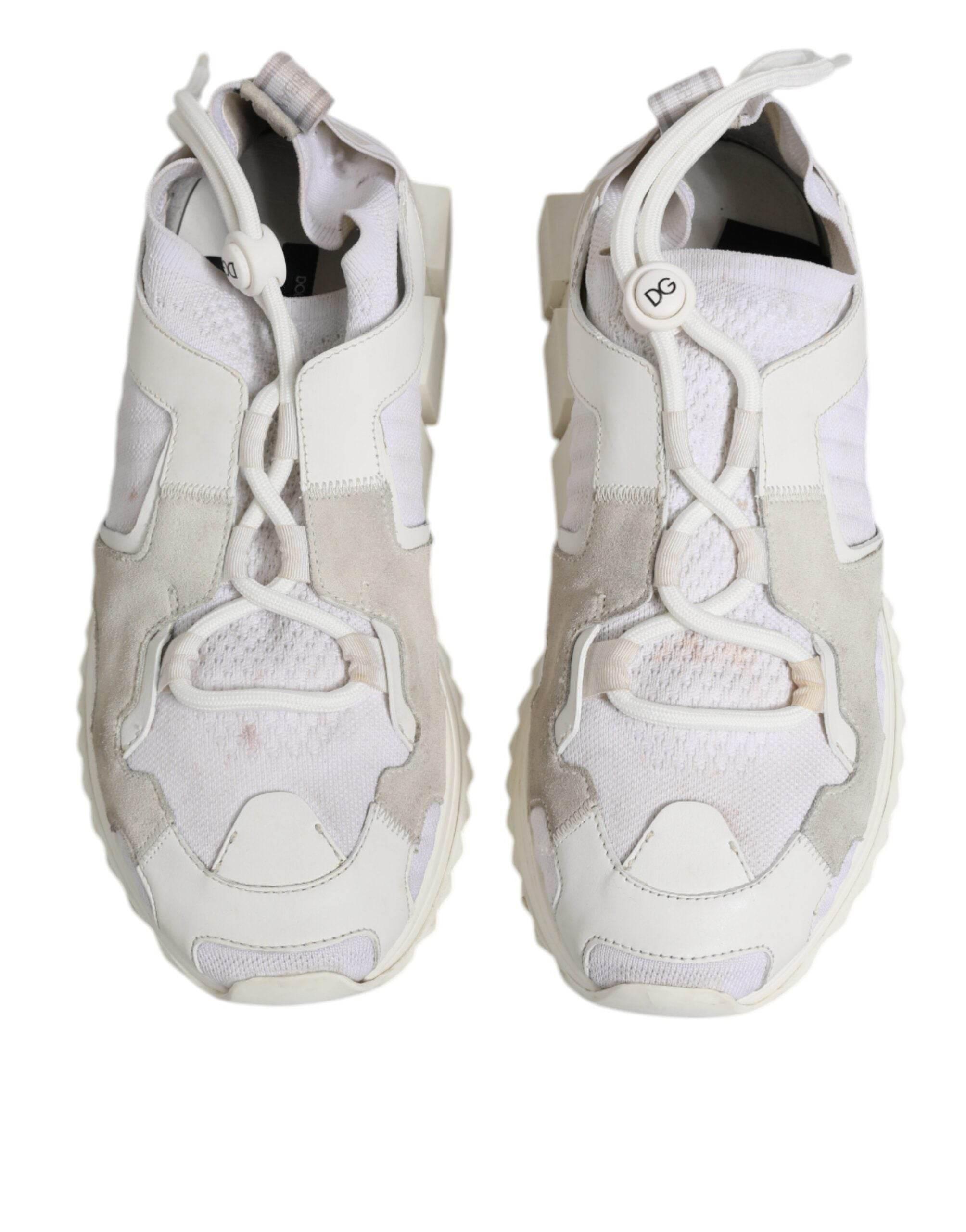 Dolce & Gabbana White Mesh Sorrento Trekking Sneakers Shoes - Hilstor