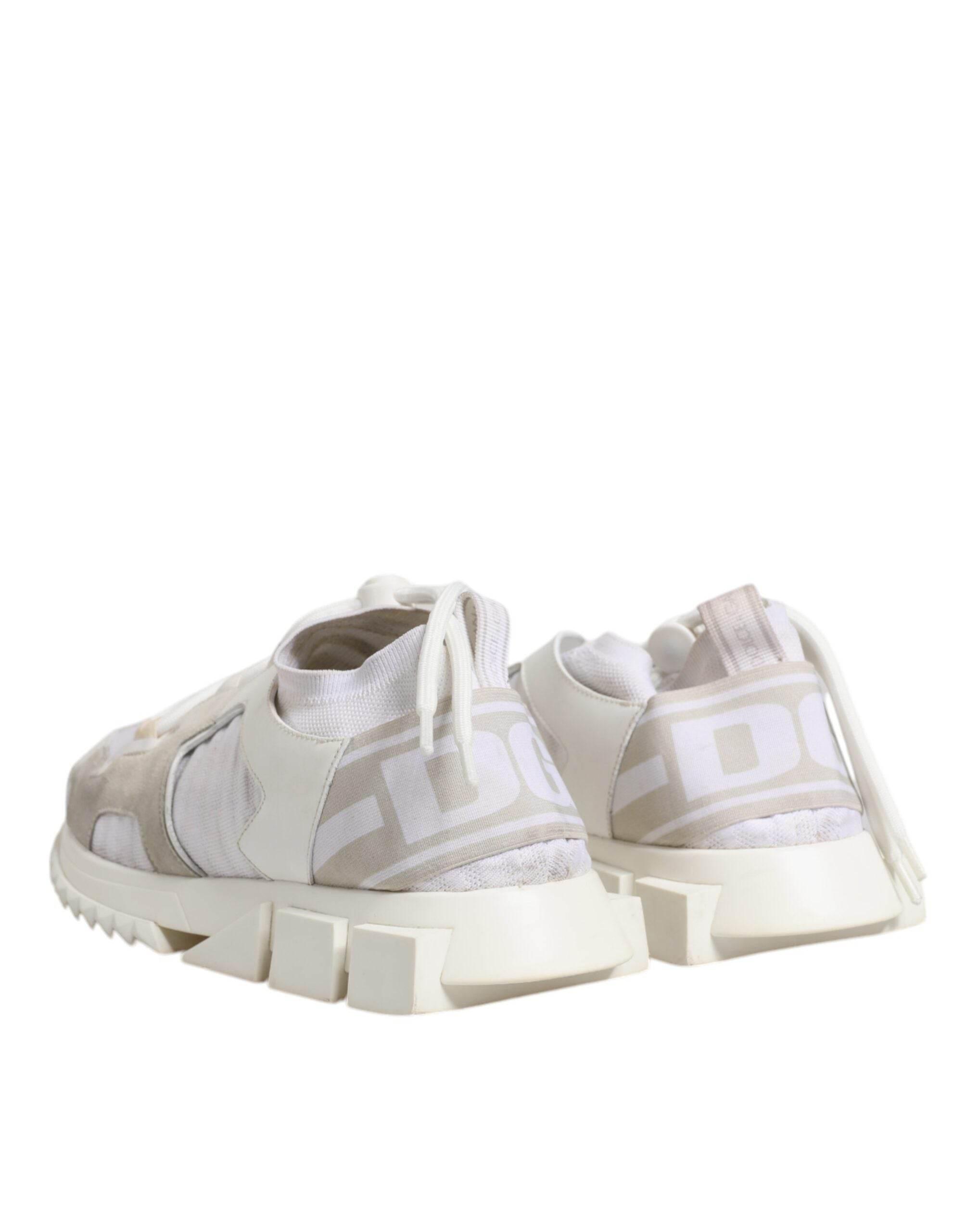 Dolce & Gabbana White Mesh Sorrento Trekking Sneakers Shoes - Hilstor