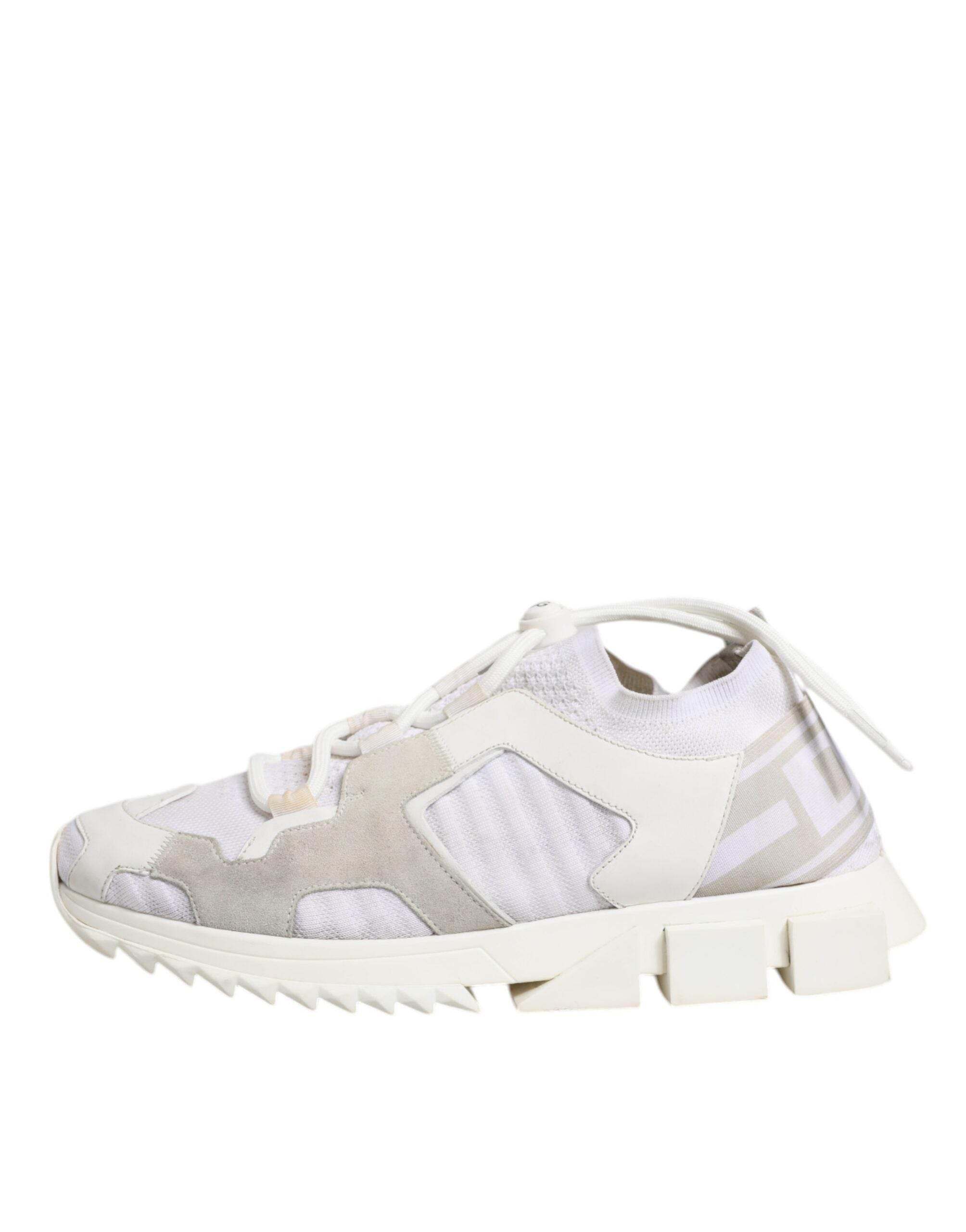 Dolce & Gabbana White Mesh Sorrento Trekking Sneakers Shoes - Hilstor
