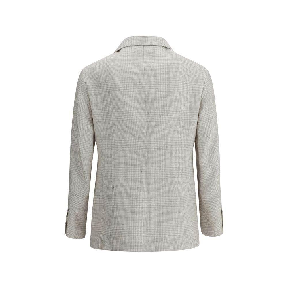 Brunello Cucinelli Single-breasted check Blazer - Hilstor
