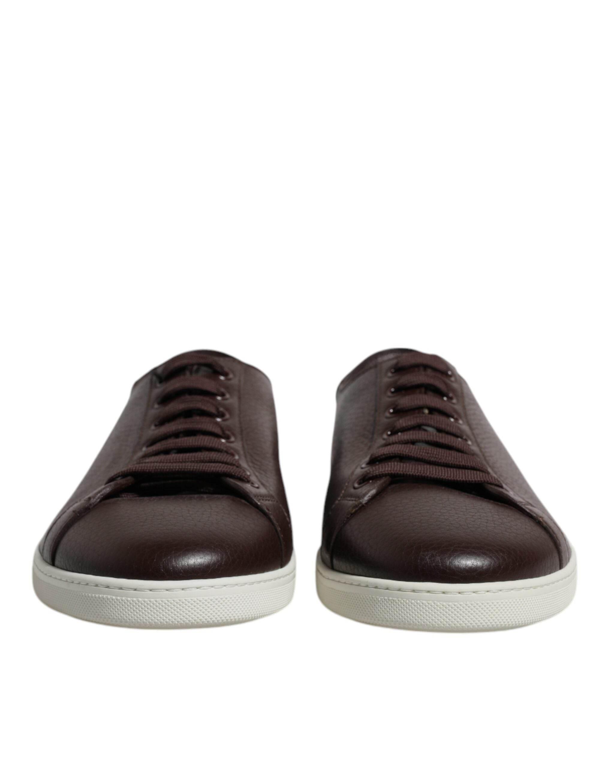 Dolce & Gabbana Brown Low Top Men Saint Tropez Sneakers Shoes - Hilstor