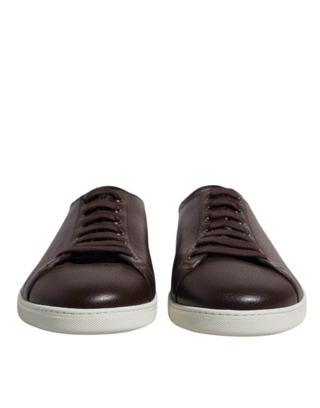 Dolce & Gabbana Brown Low Top Men Saint Tropez Sneakers Shoes - Hilstor