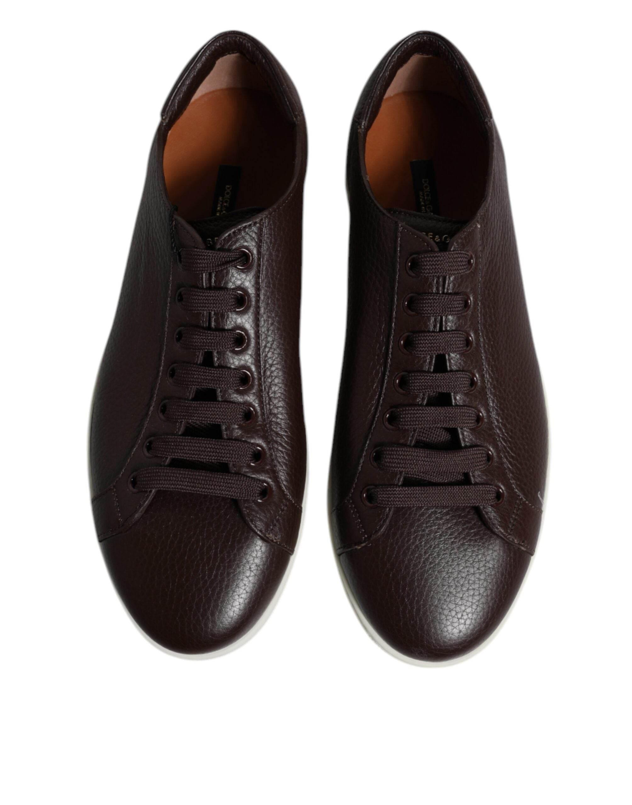 Dolce & Gabbana Brown Low Top Men Saint Tropez Sneakers Shoes - Hilstor